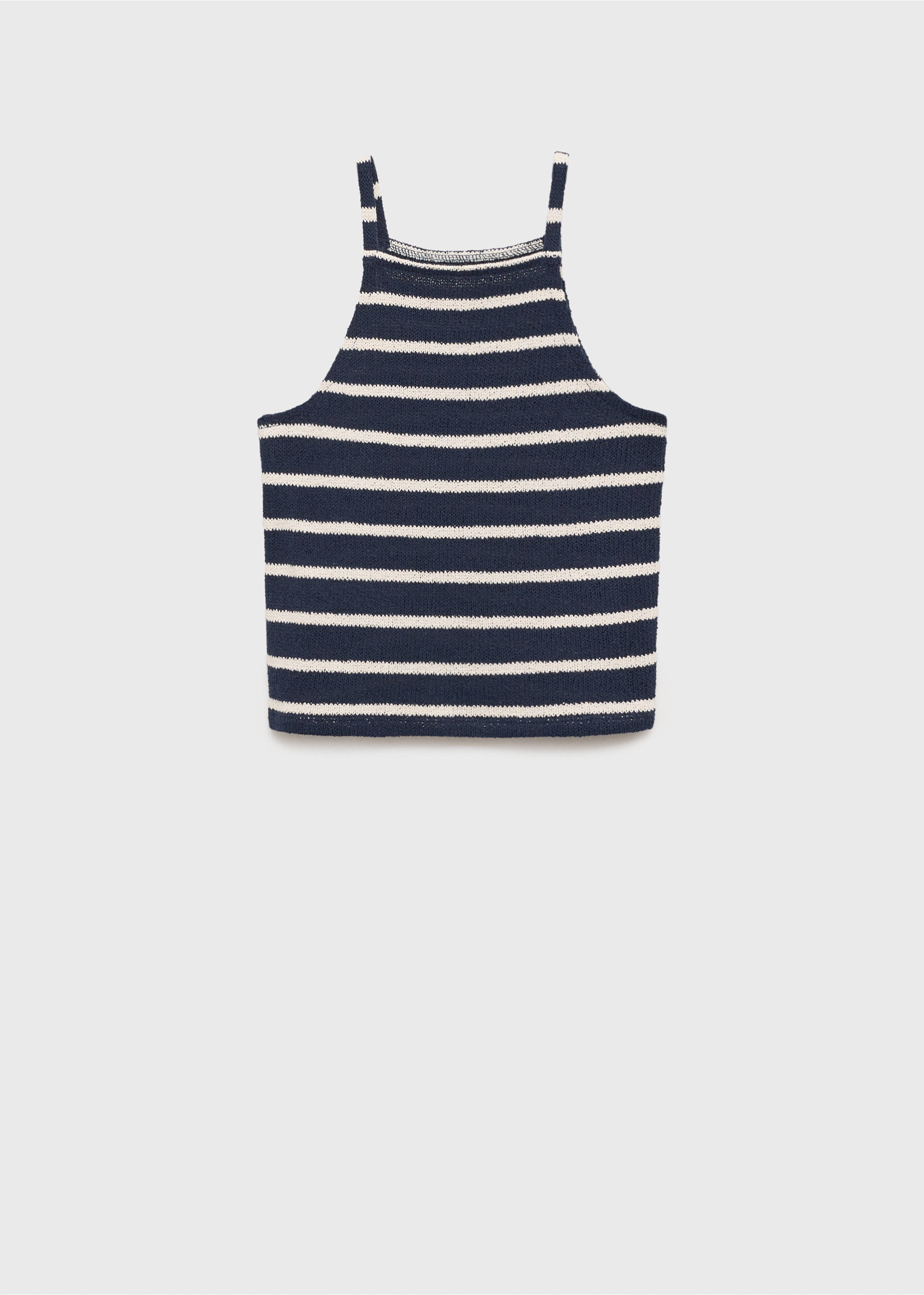 Gestreiftes Neckholder-Top - Artikel ohne Model, Dunkles Marineblau. Ref: 87056353-00.