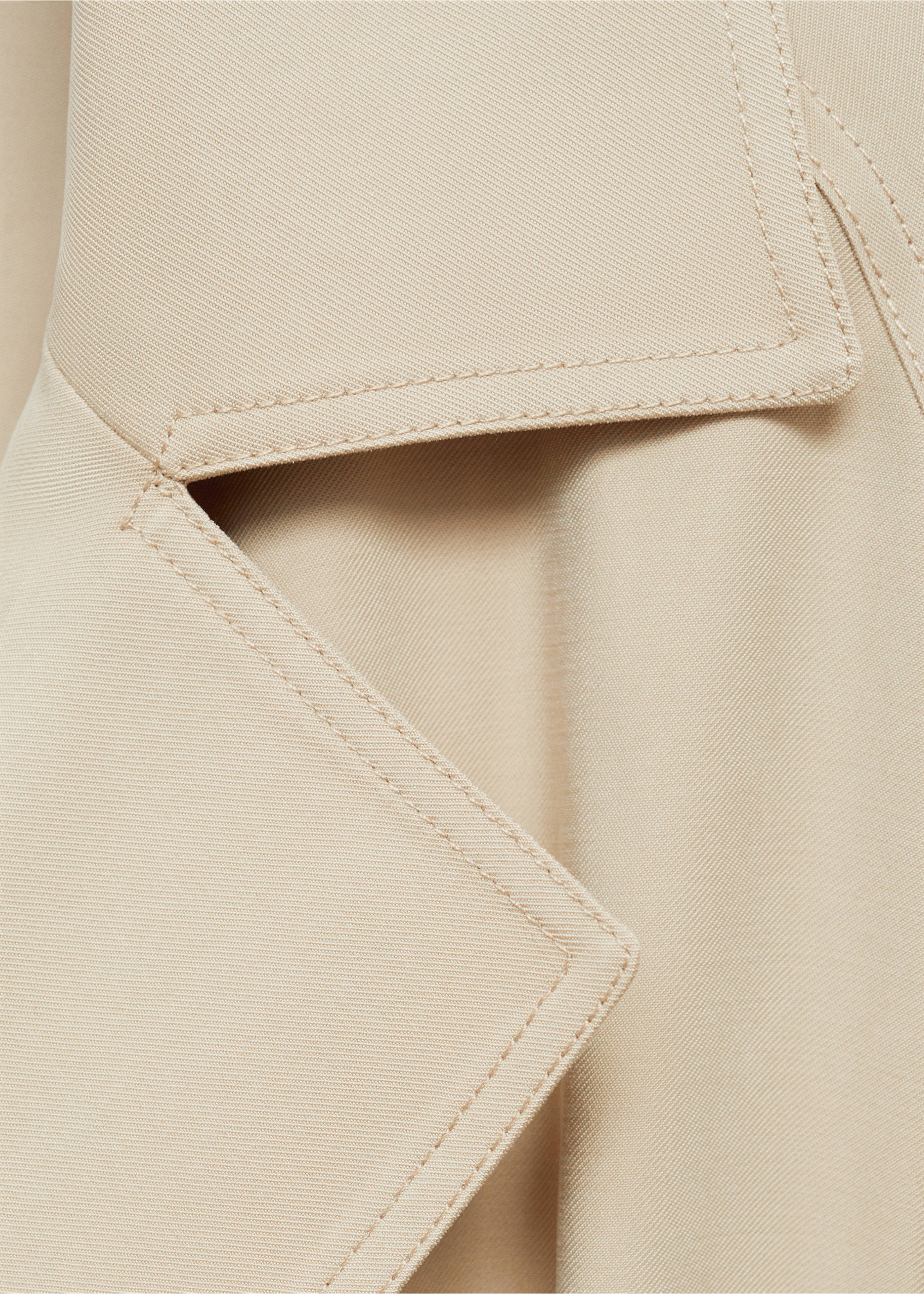 Soft Trenchcoat mit Gürtel - Detail des Artikels 8, Hellgrau/Pastellgrau. Ref: 87056354-00.