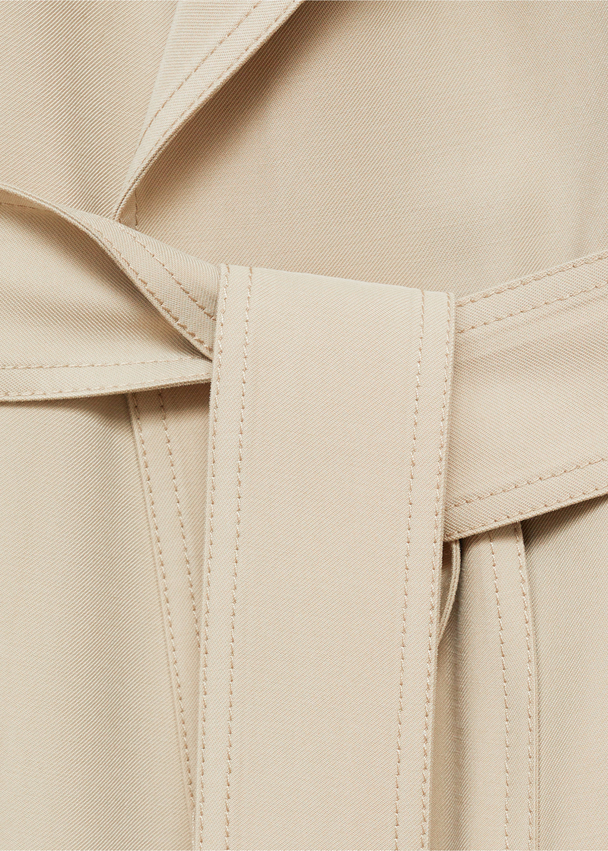 Soft Trenchcoat mit Gürtel - Detail des Artikels 0, Hellgrau/Pastellgrau. Ref: 87056354-00.