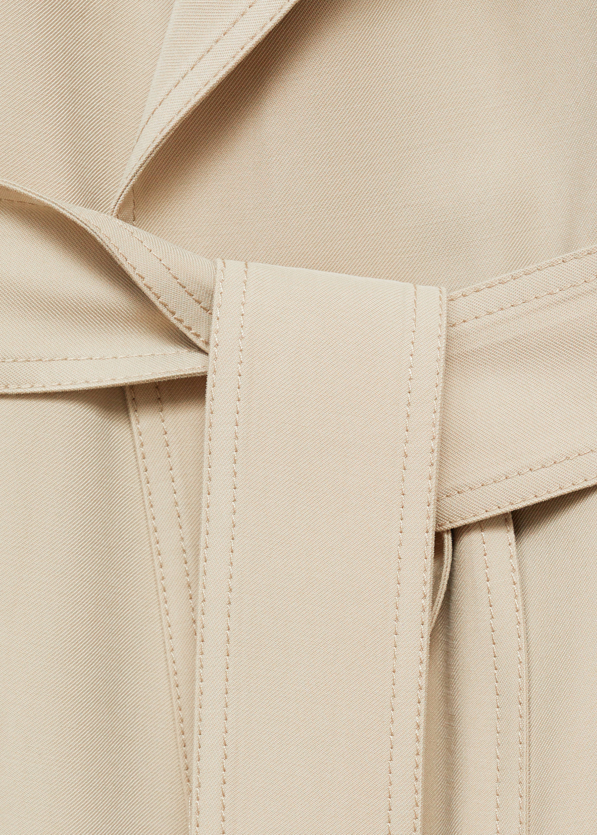 Soft trench coat with belt - Details of the article 0