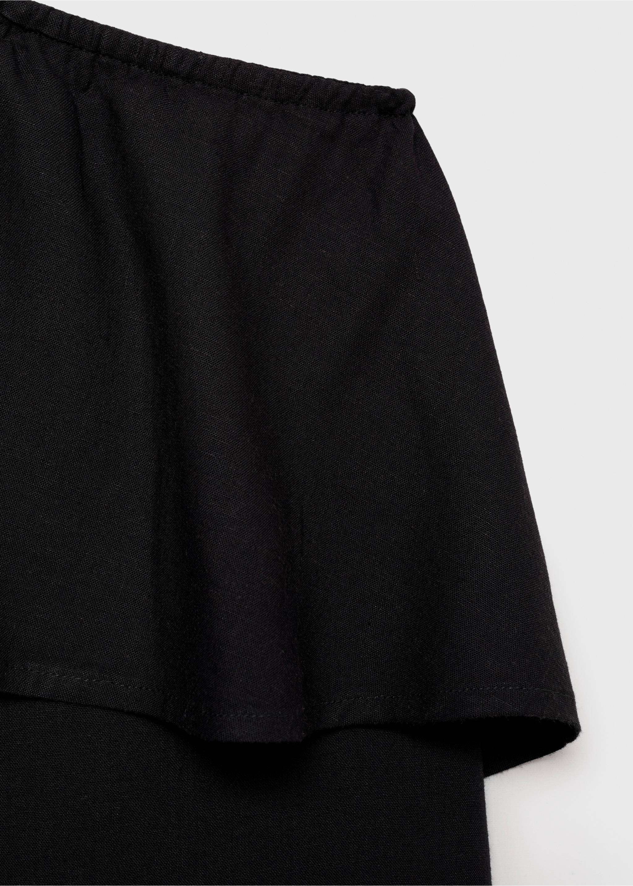Robe lin volantée - Détail de l'article 8, Noir. Ref: 87056356-00.