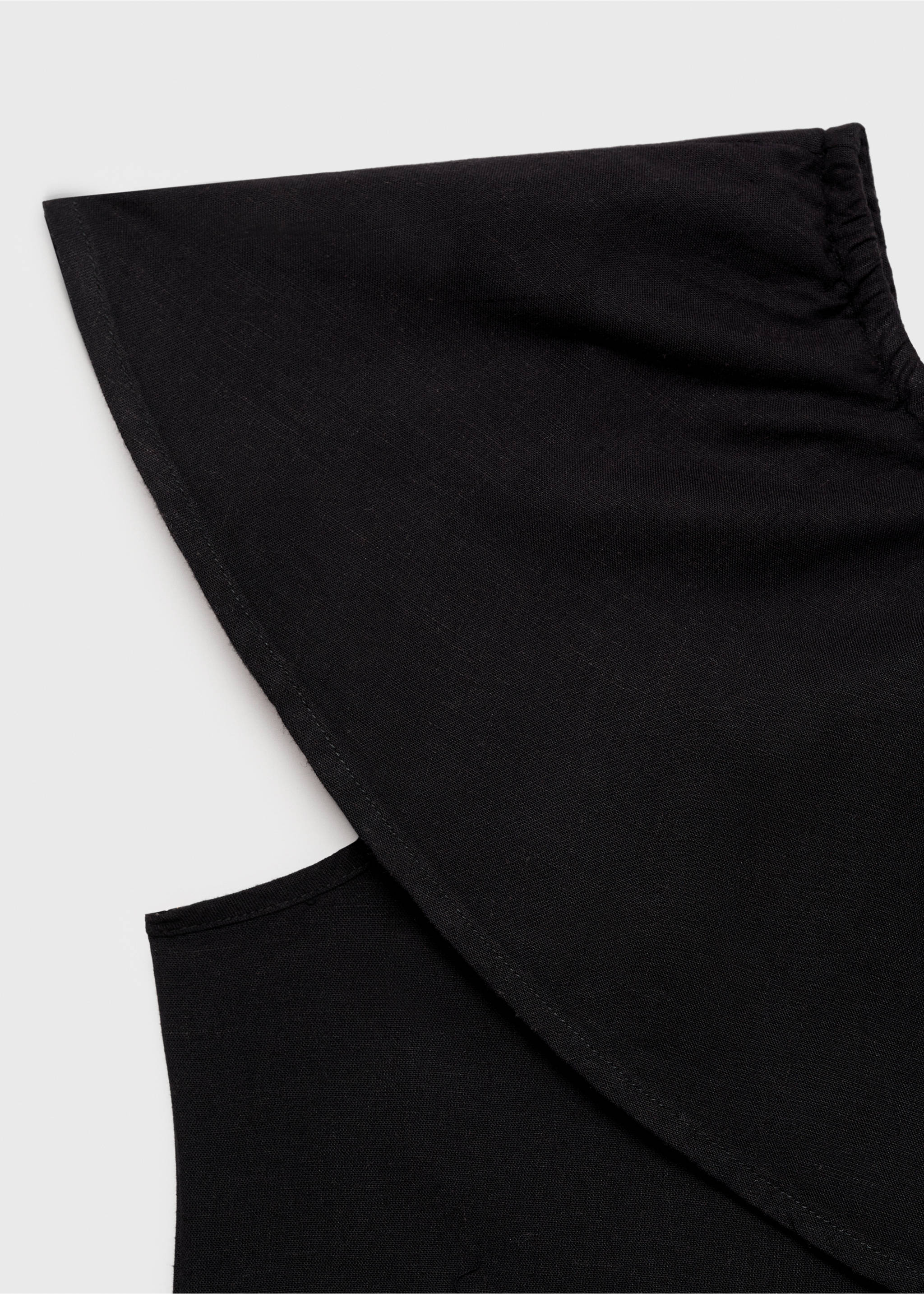 Robe lin volantée - Détail de l'article 0, Noir. Ref: 87056356-00.