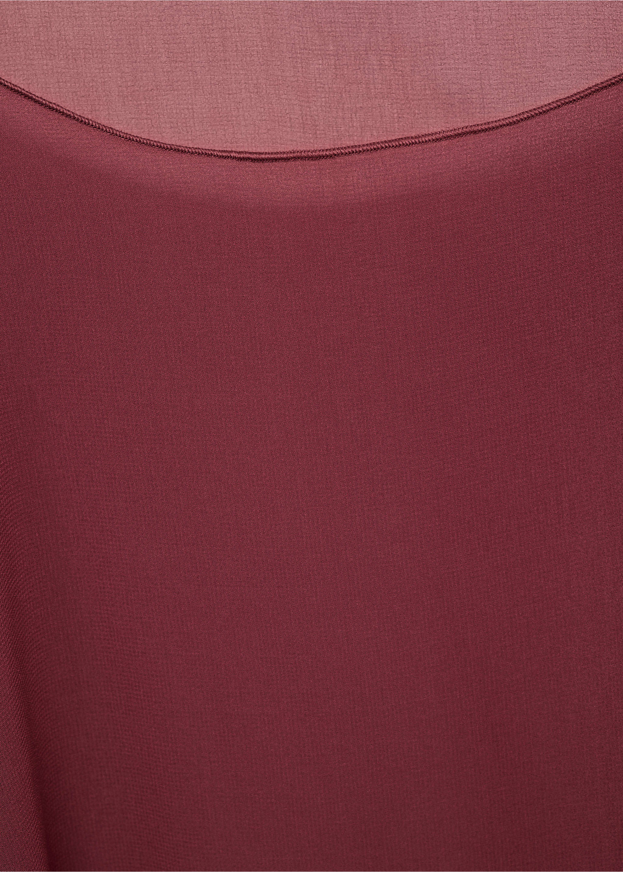 Chiffon layer top - Details of the article 8, Burgundy. Ref: 87056366-00.
