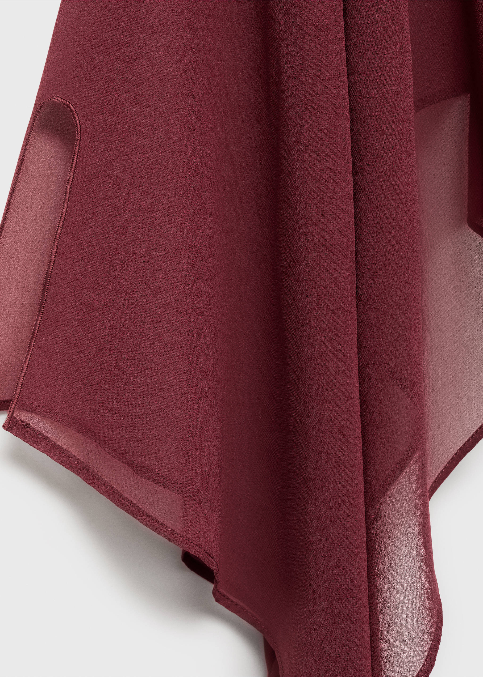 Chiffon layer top - Details of the article 0, Burgundy. Ref: 87056366-00.