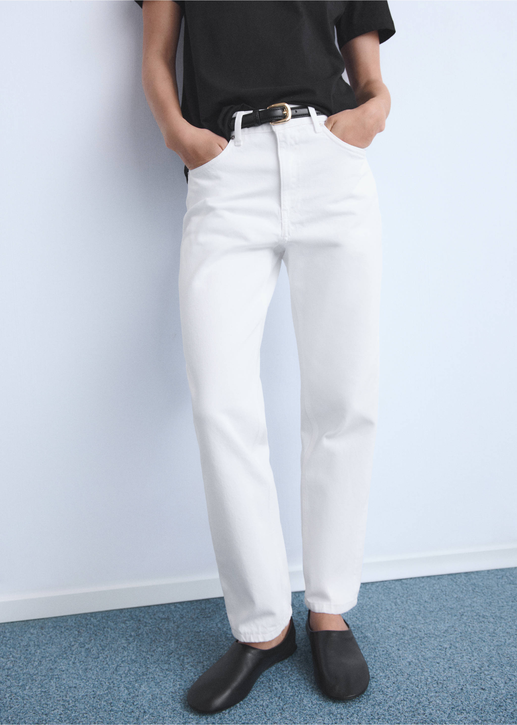 Texans rectes tir mitjà - Pla mig, Blanc. Ref: 87056368-00.