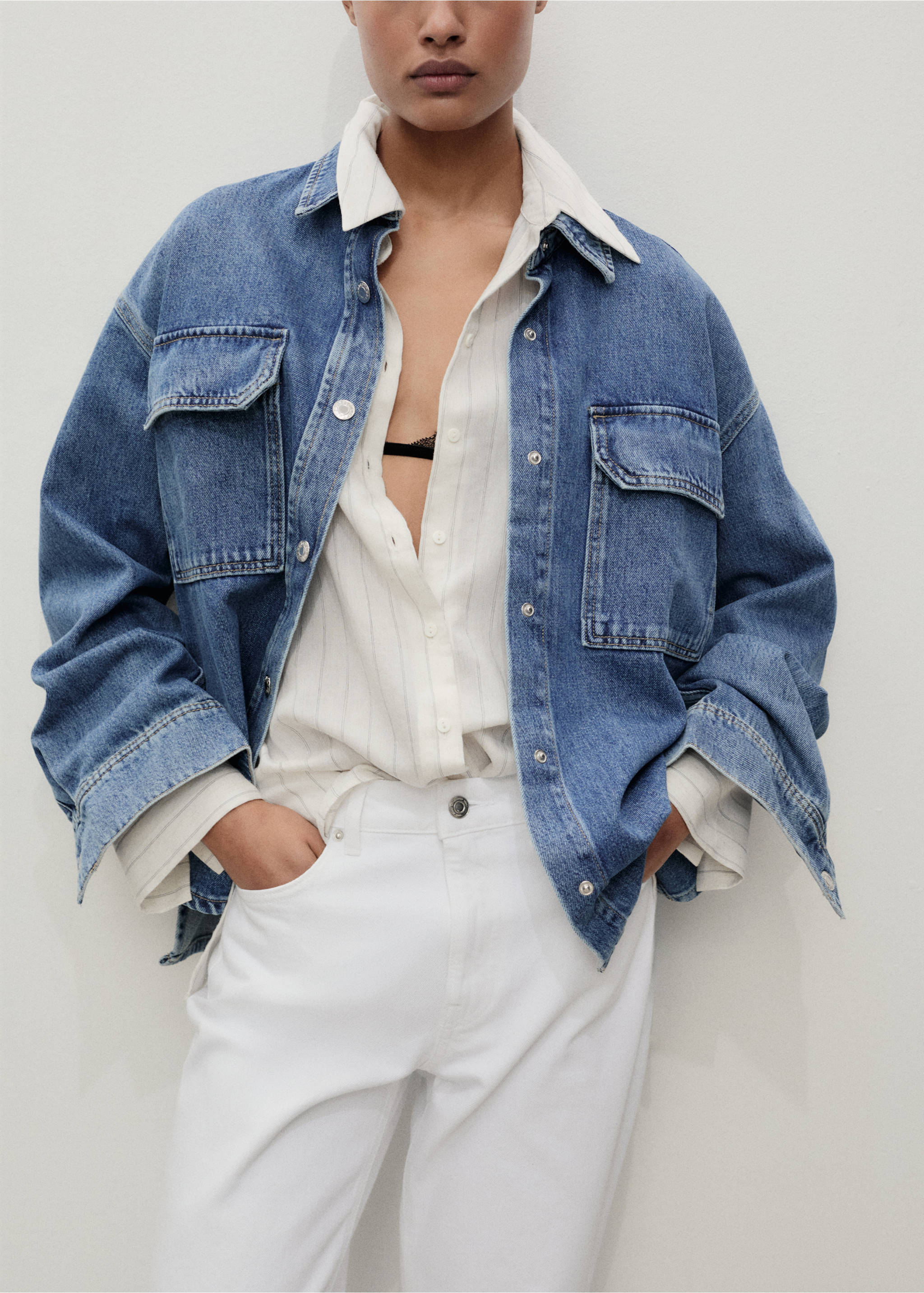 Texans rectes tir mitjà - Detall de l'article 3, Blanc. Ref: 87056368-00.