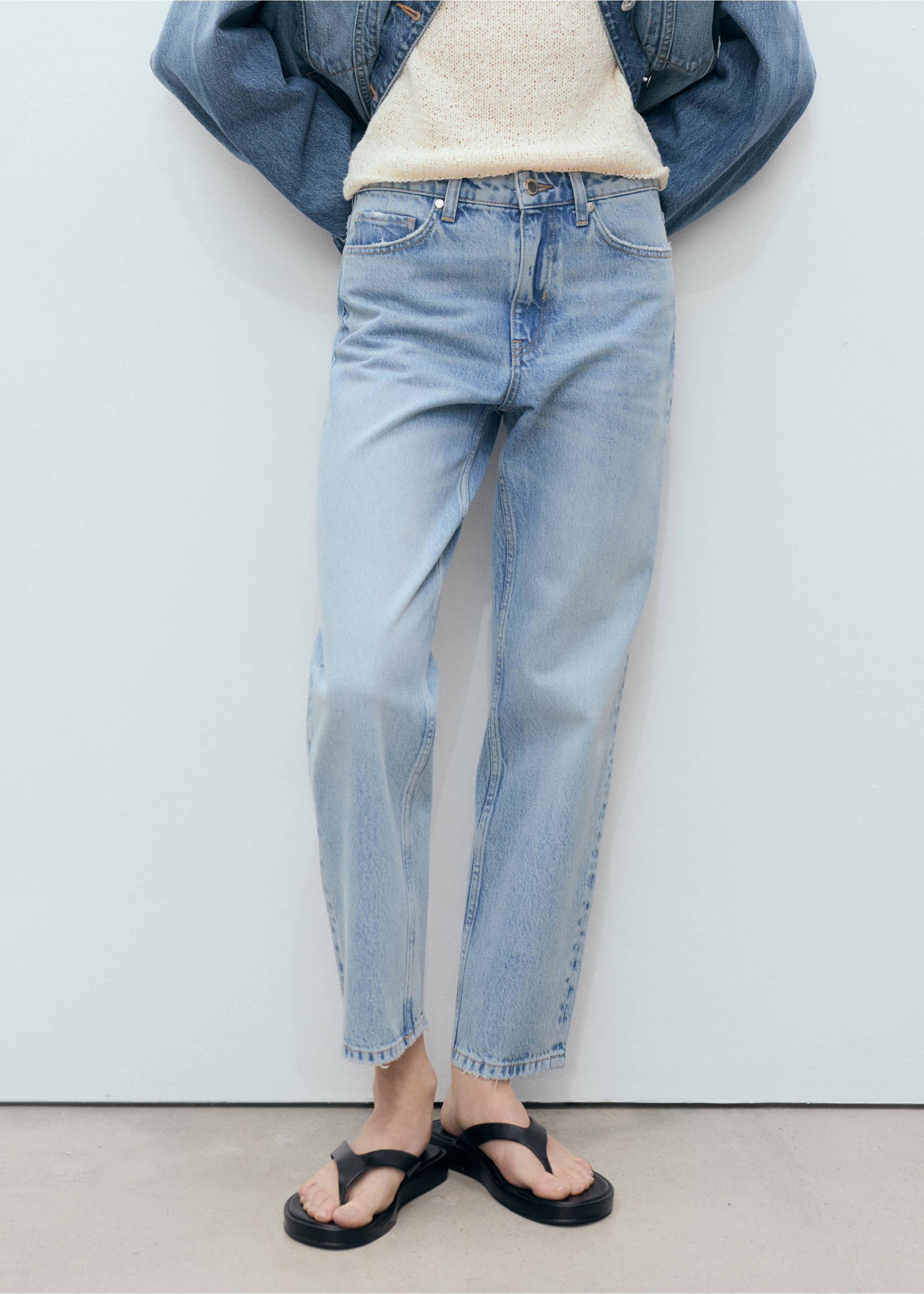 Texans rectes tir mitjà - Pla mig, Blau mitjà. Ref: 87056369-00.