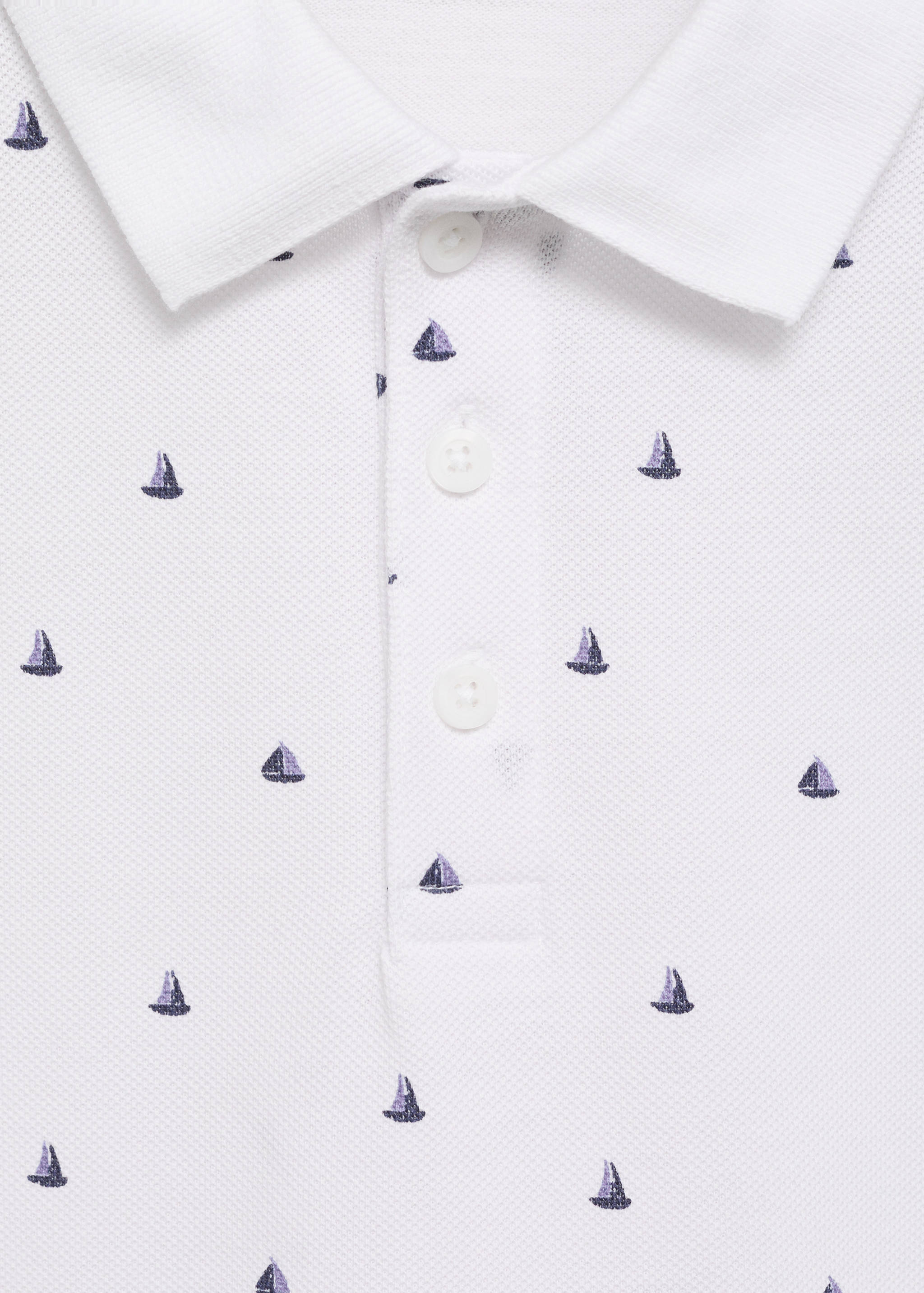 Printed cotton polo shirt - Details of the article 8
