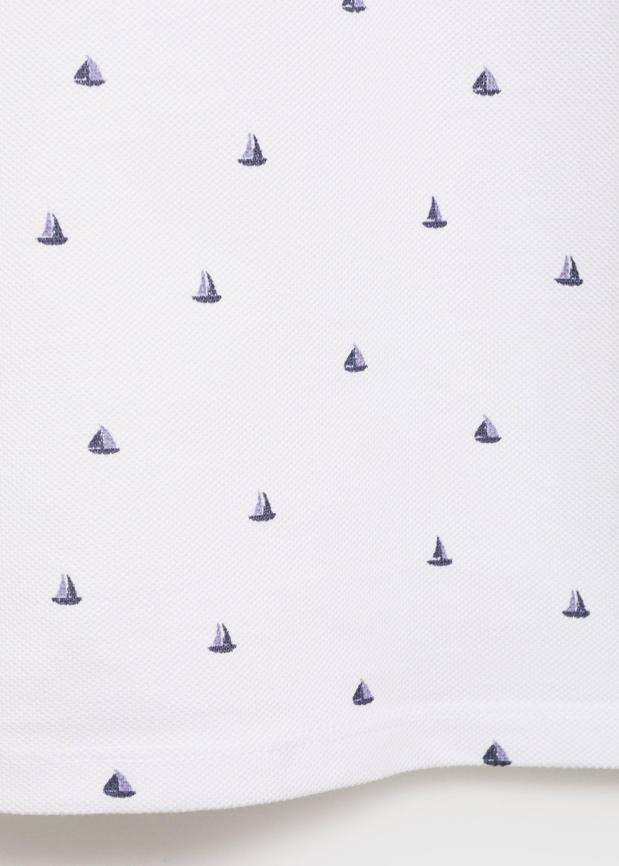 Printed cotton polo shirt - Details of the article 0