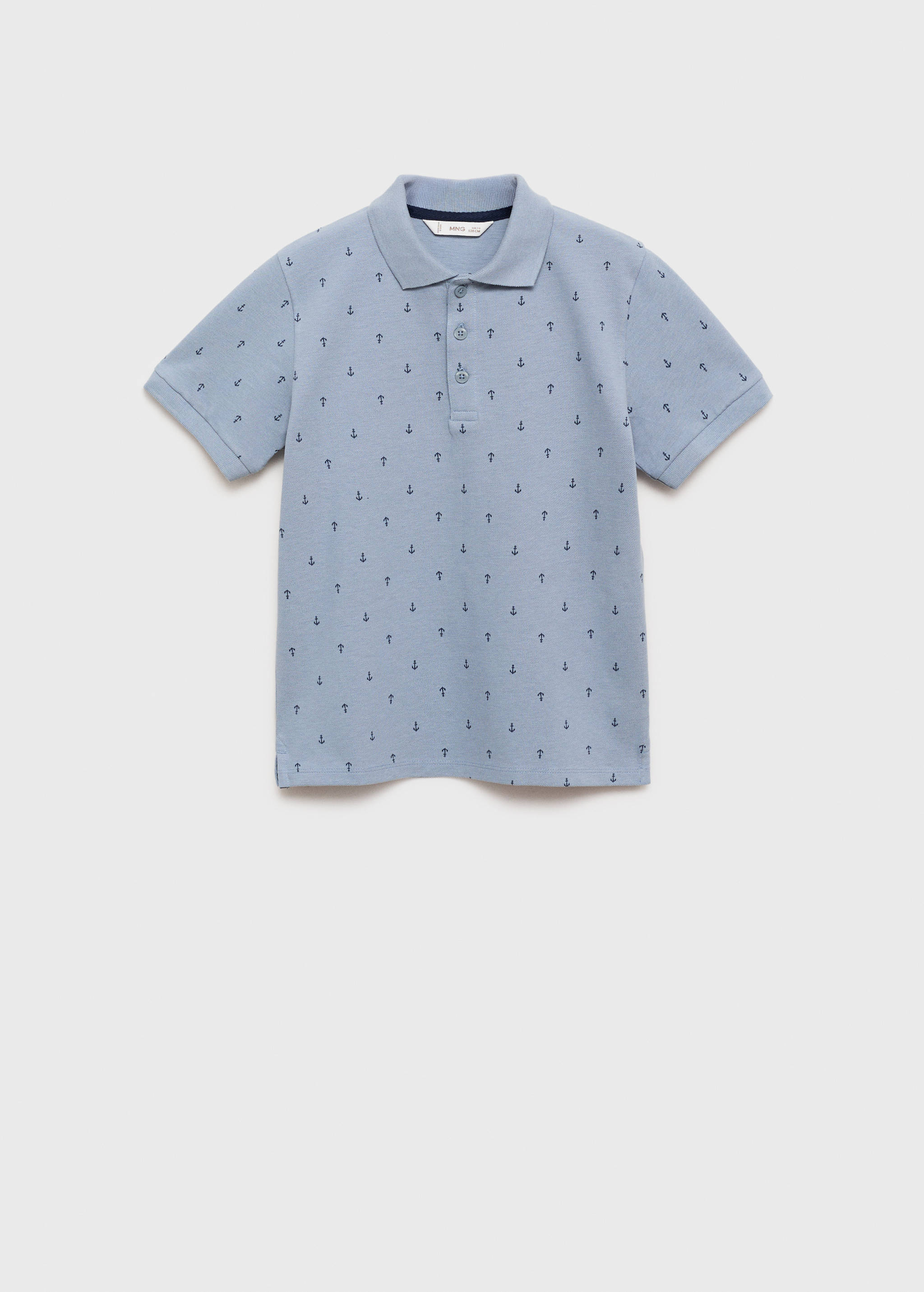Printed cotton polo shirt - Article without model