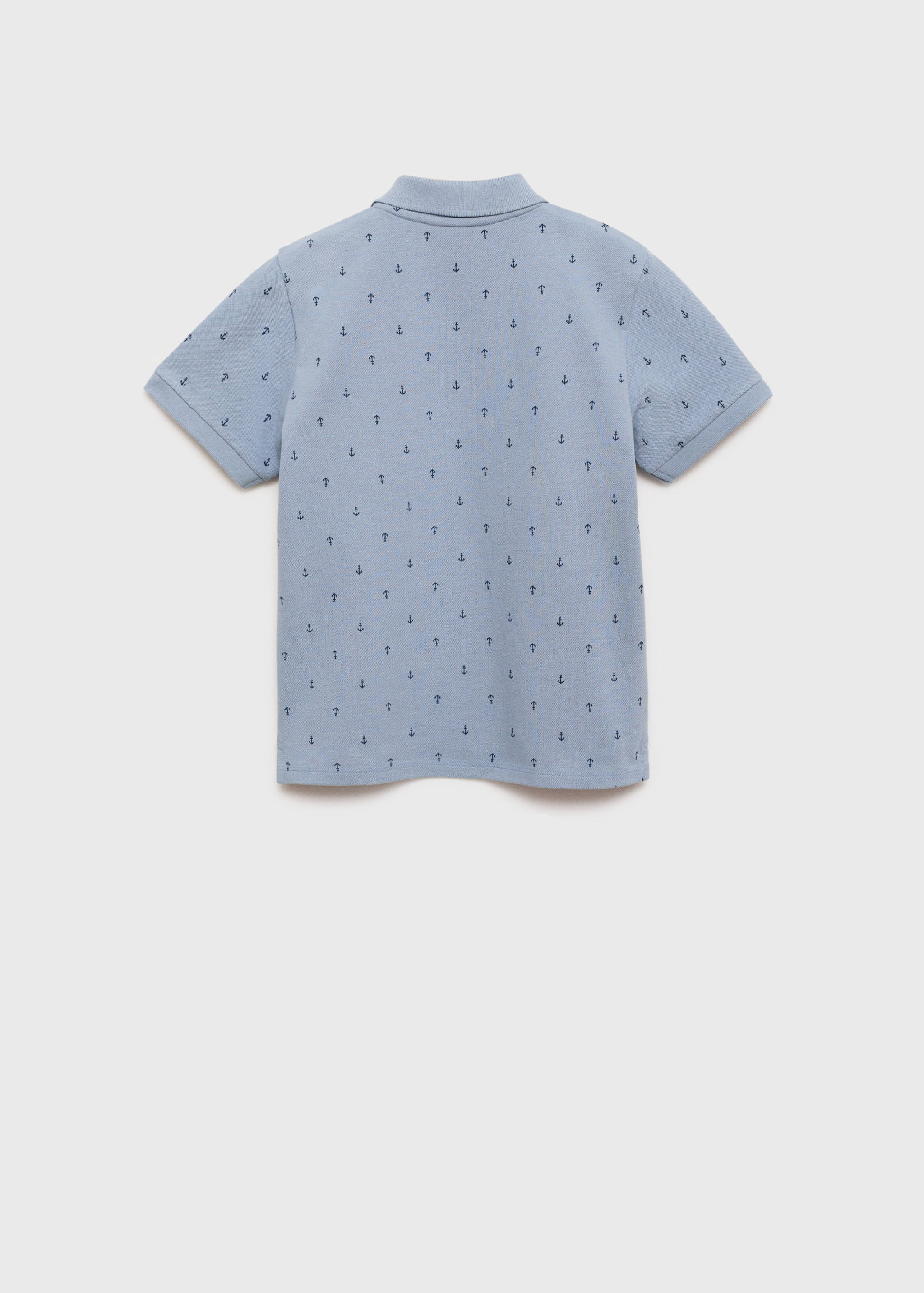 Printed cotton polo shirt - Reverse of the article