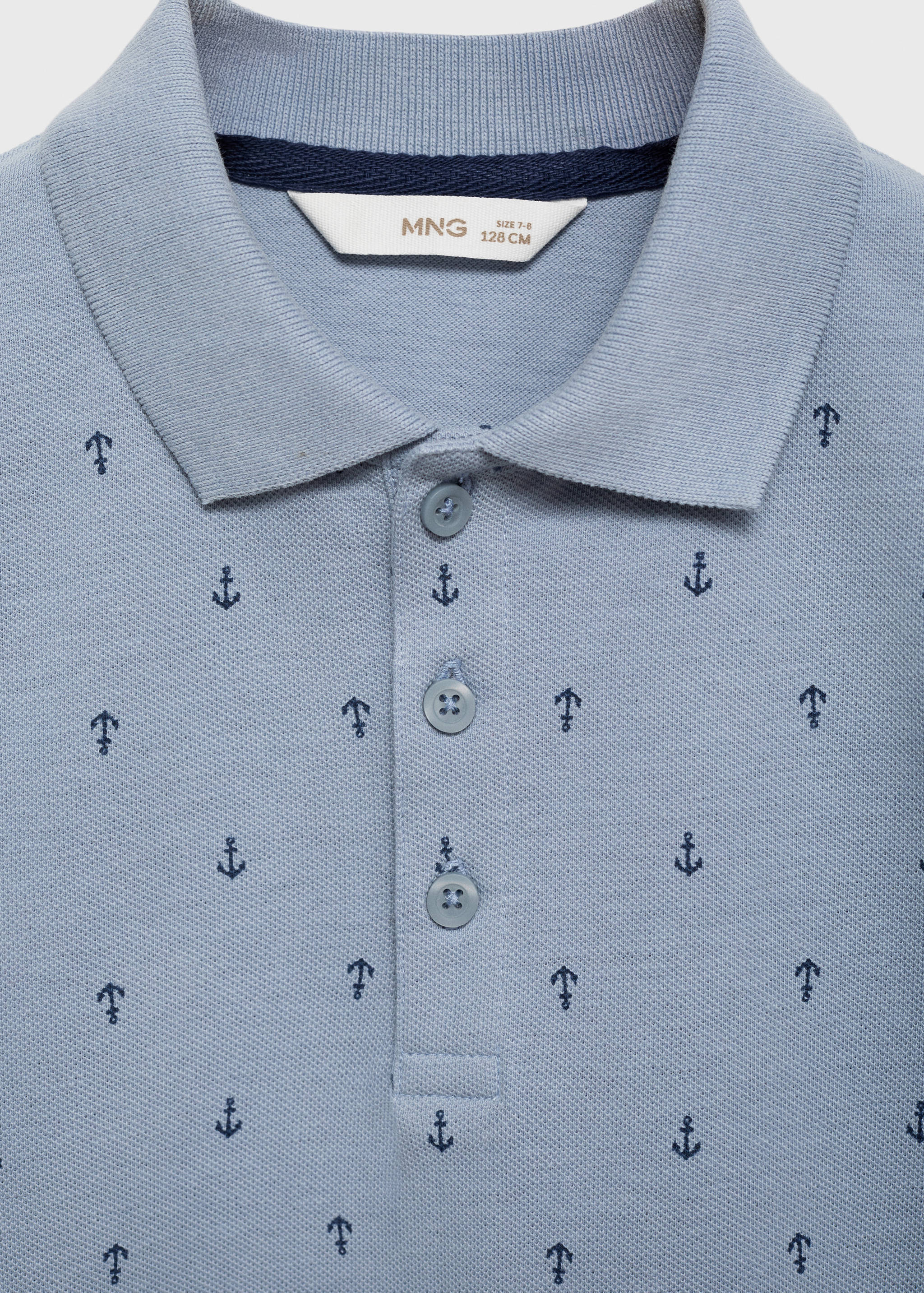 Printed cotton polo shirt - Details of the article 8