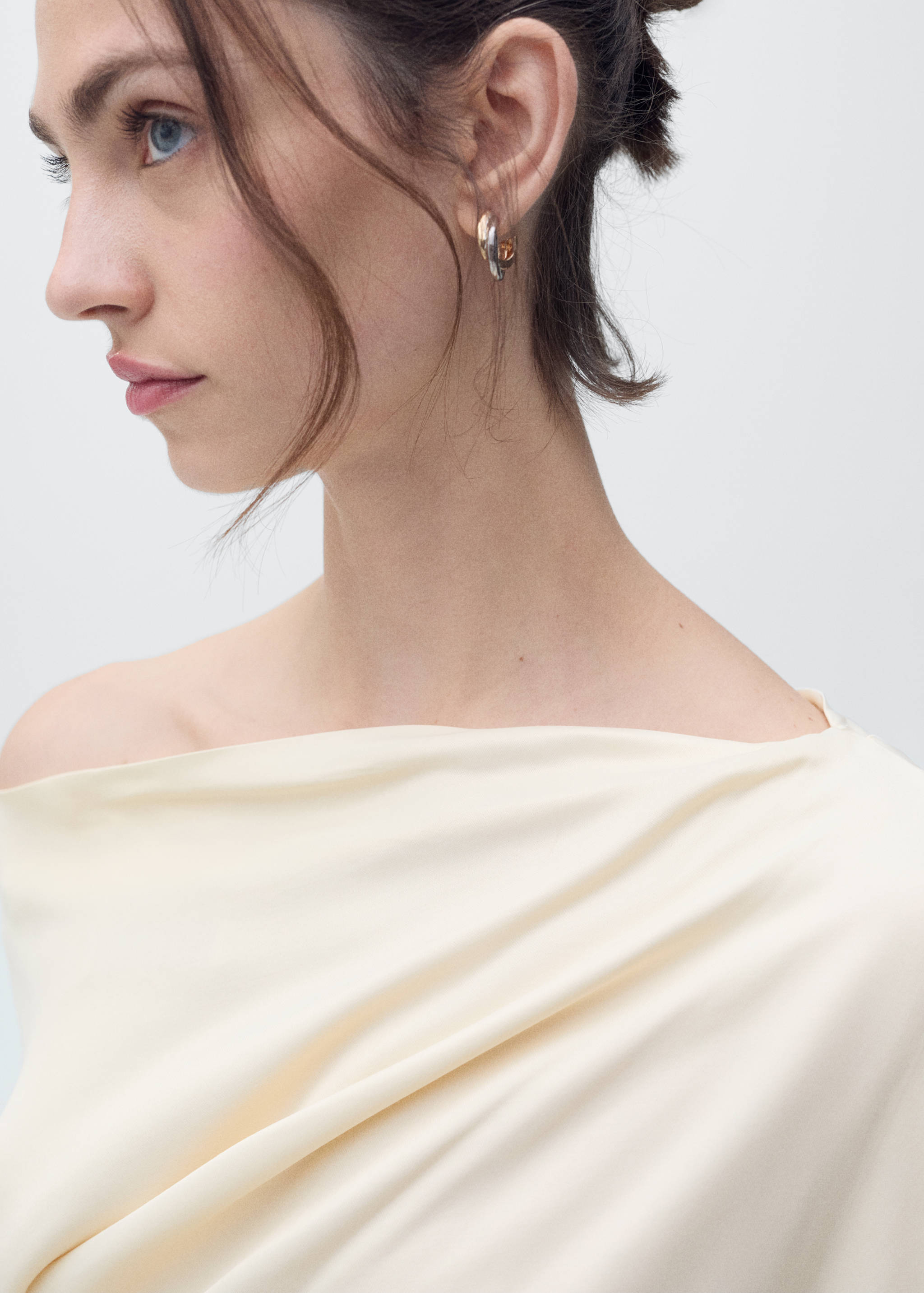 Draped asymmetrical midi-dress - Details of the article 1