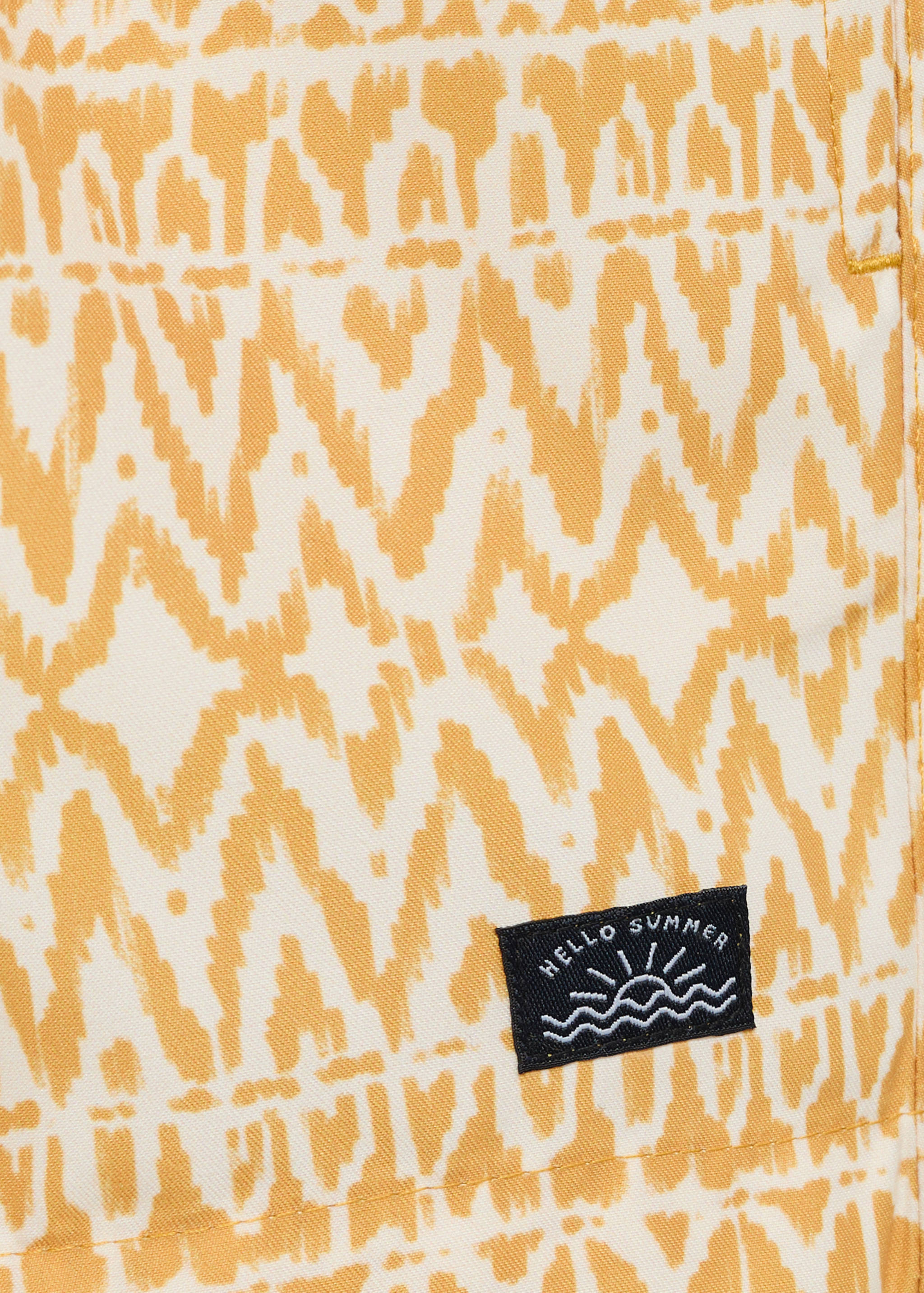 Printed swimsuit with drawstring - Details of the article 0