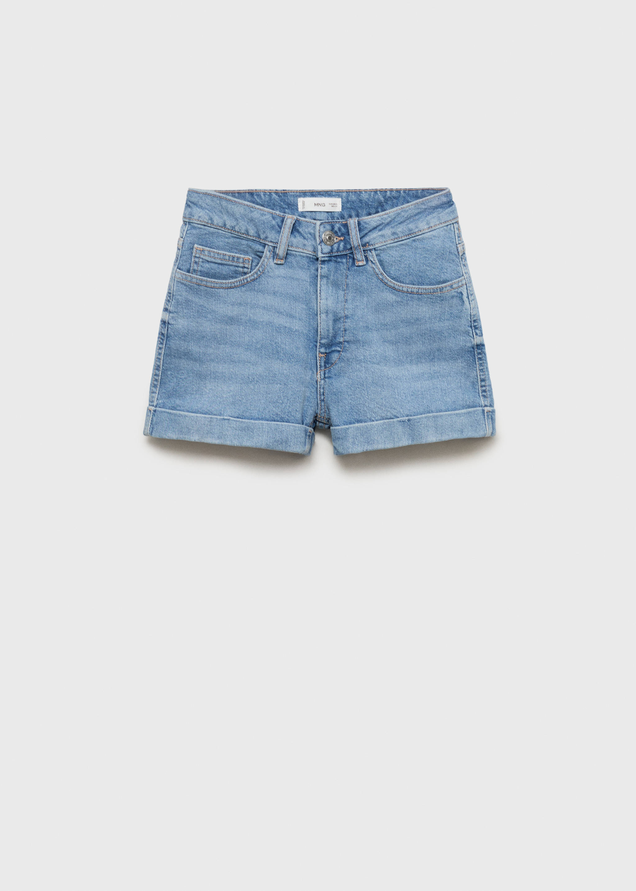 Shorts vaqueros bajo vuelto - Artículo sin modelo