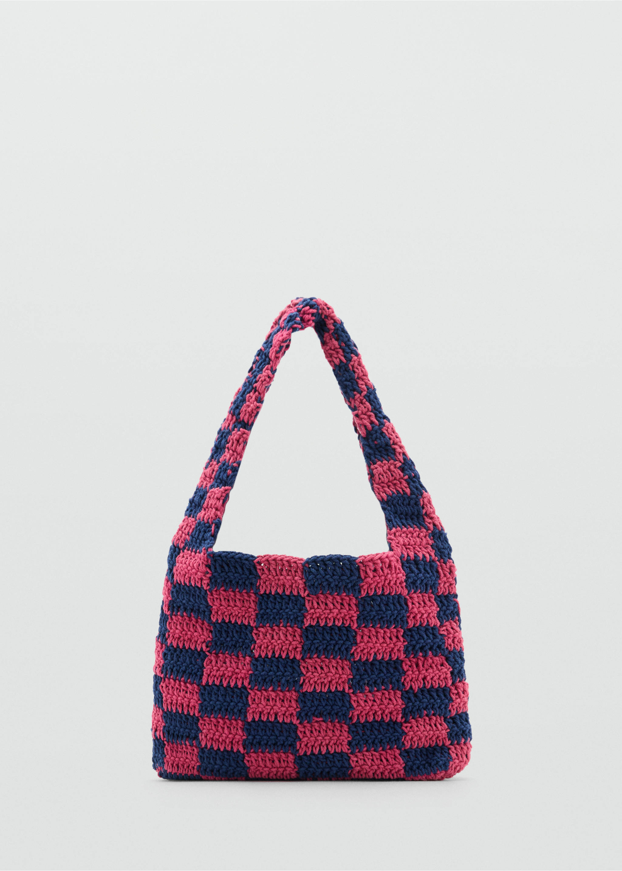 Bolso crochet cuadros - Artículo sin modelo, Fucsia. Ref: 87056716-00.