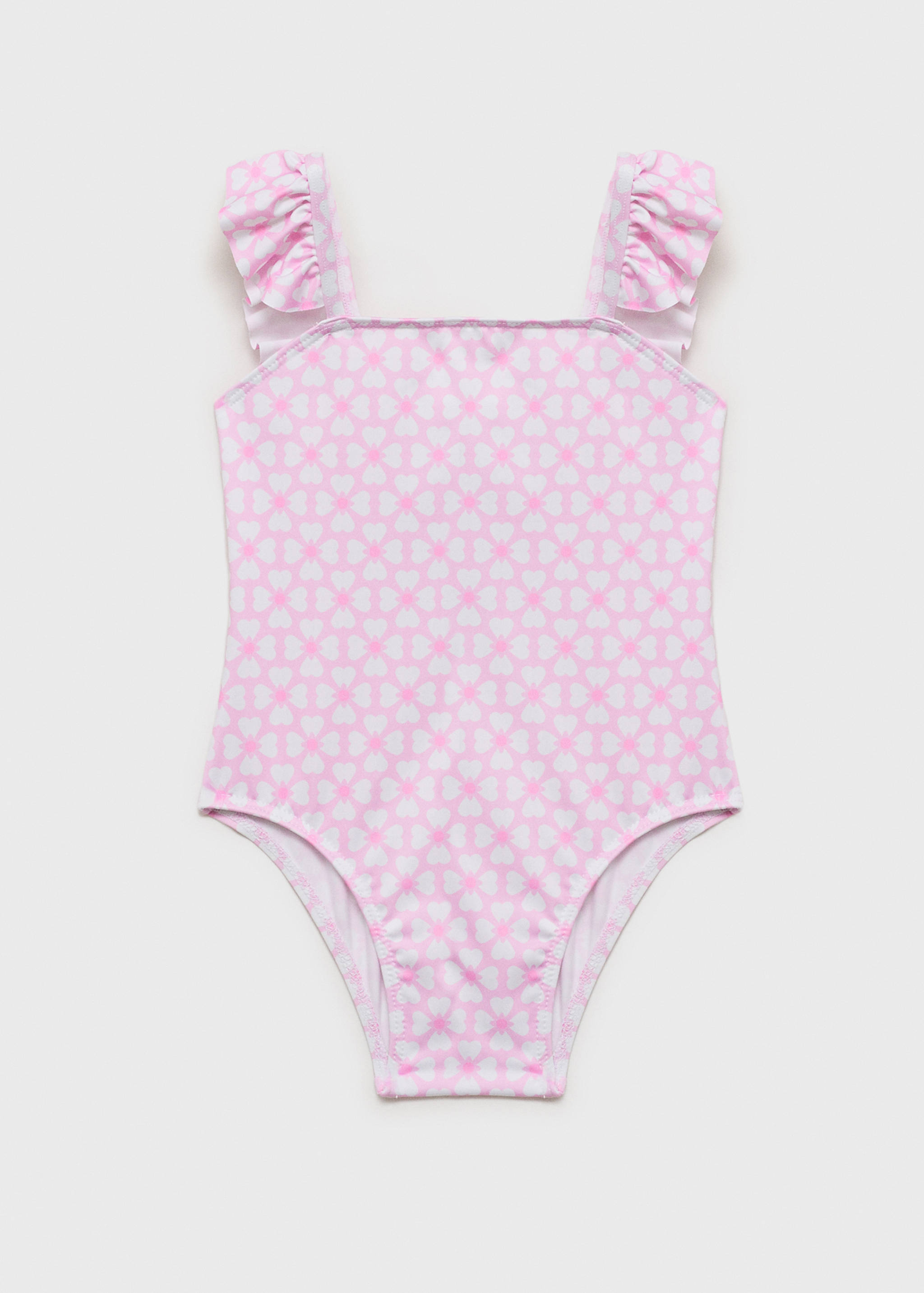 Printed swimsuit with ruffled straps - Details of the article 2