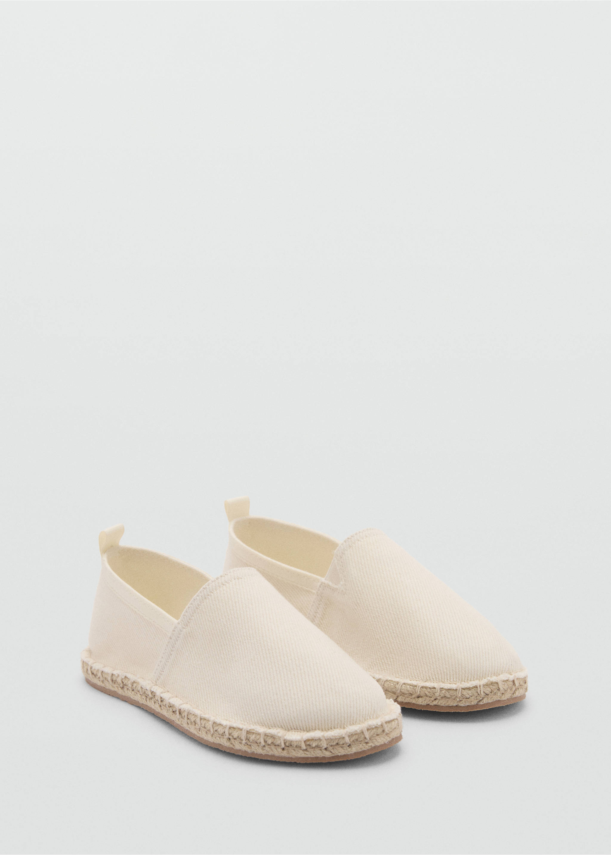 Baumwoll-Espadrilles - Mittlere Ansicht, Weiß. Ref: 87057161-00.