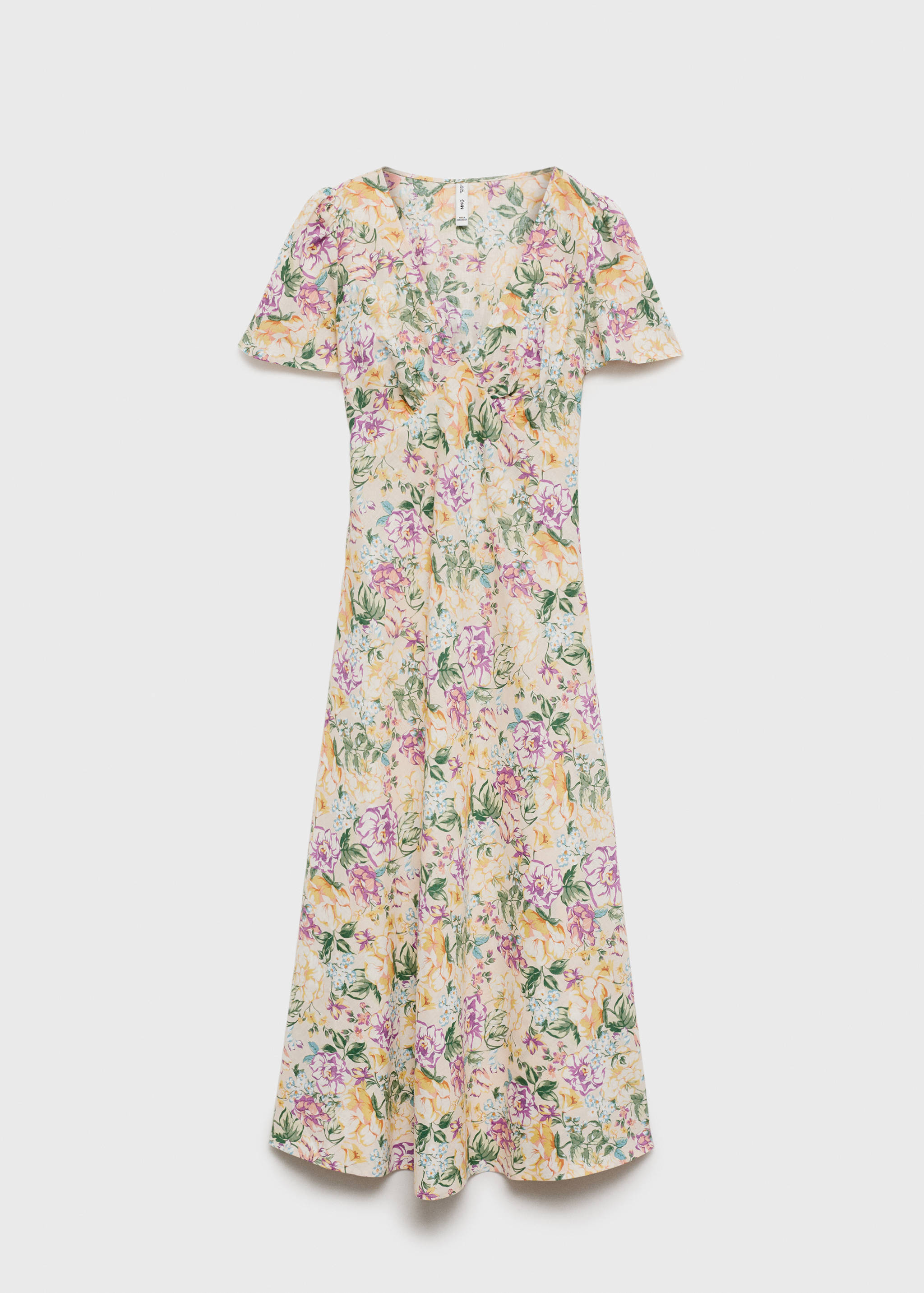Floral linen-blend dress - Article without model
