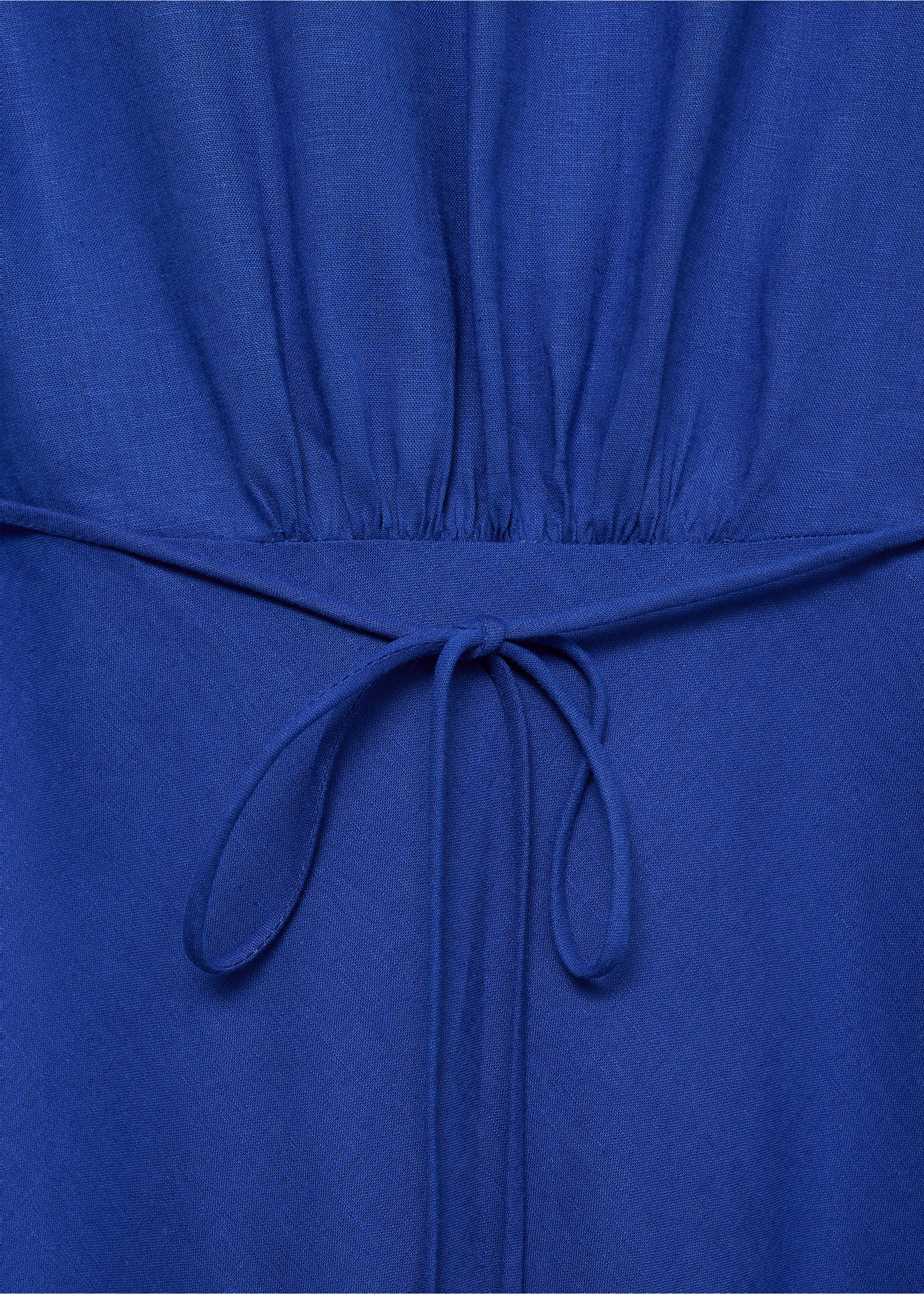 Lněné květinové šaty - Detail zboží 0, Modrá. Ref: 87057163-00.