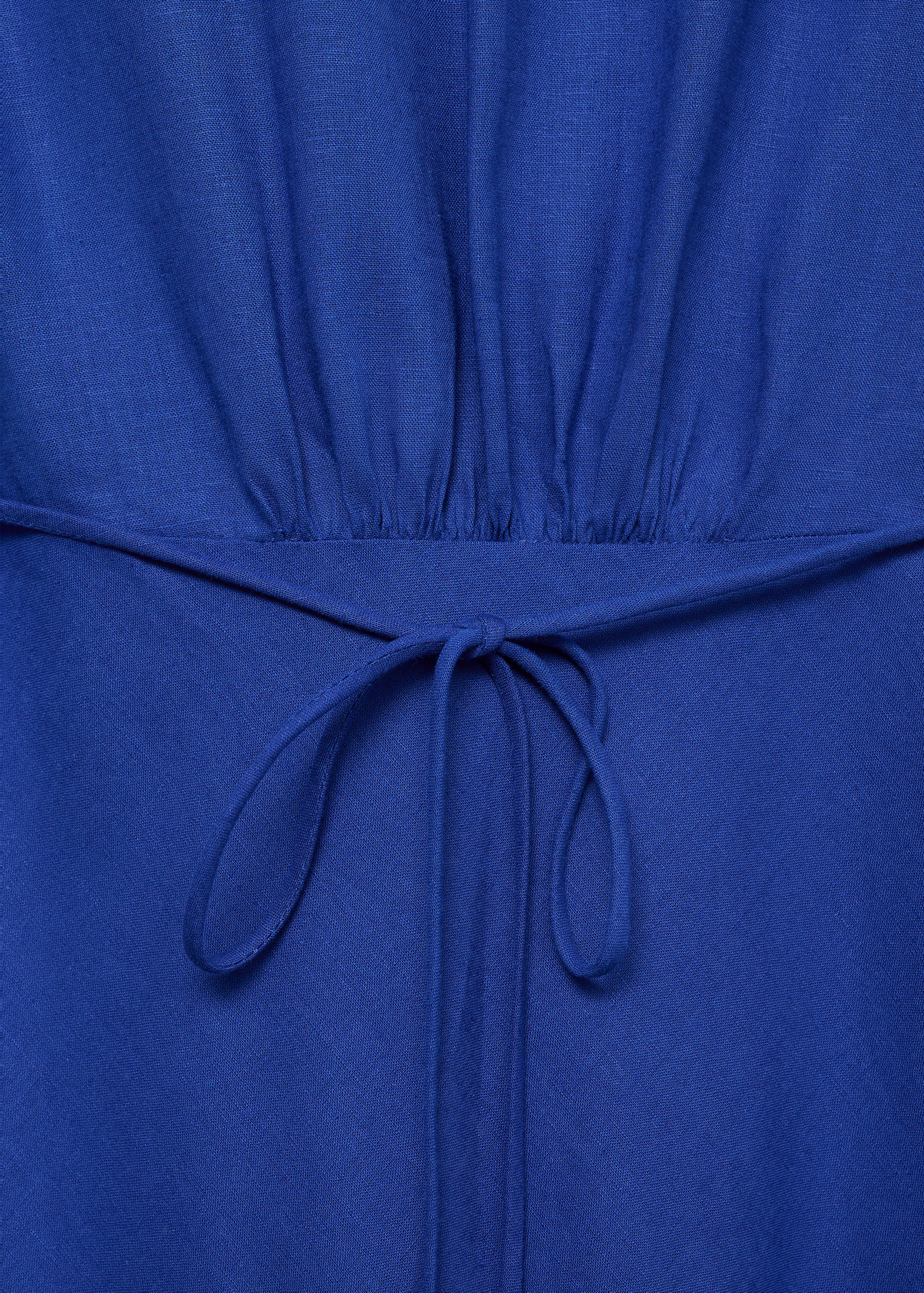 Floral linen-blend dress - Details of the article 0