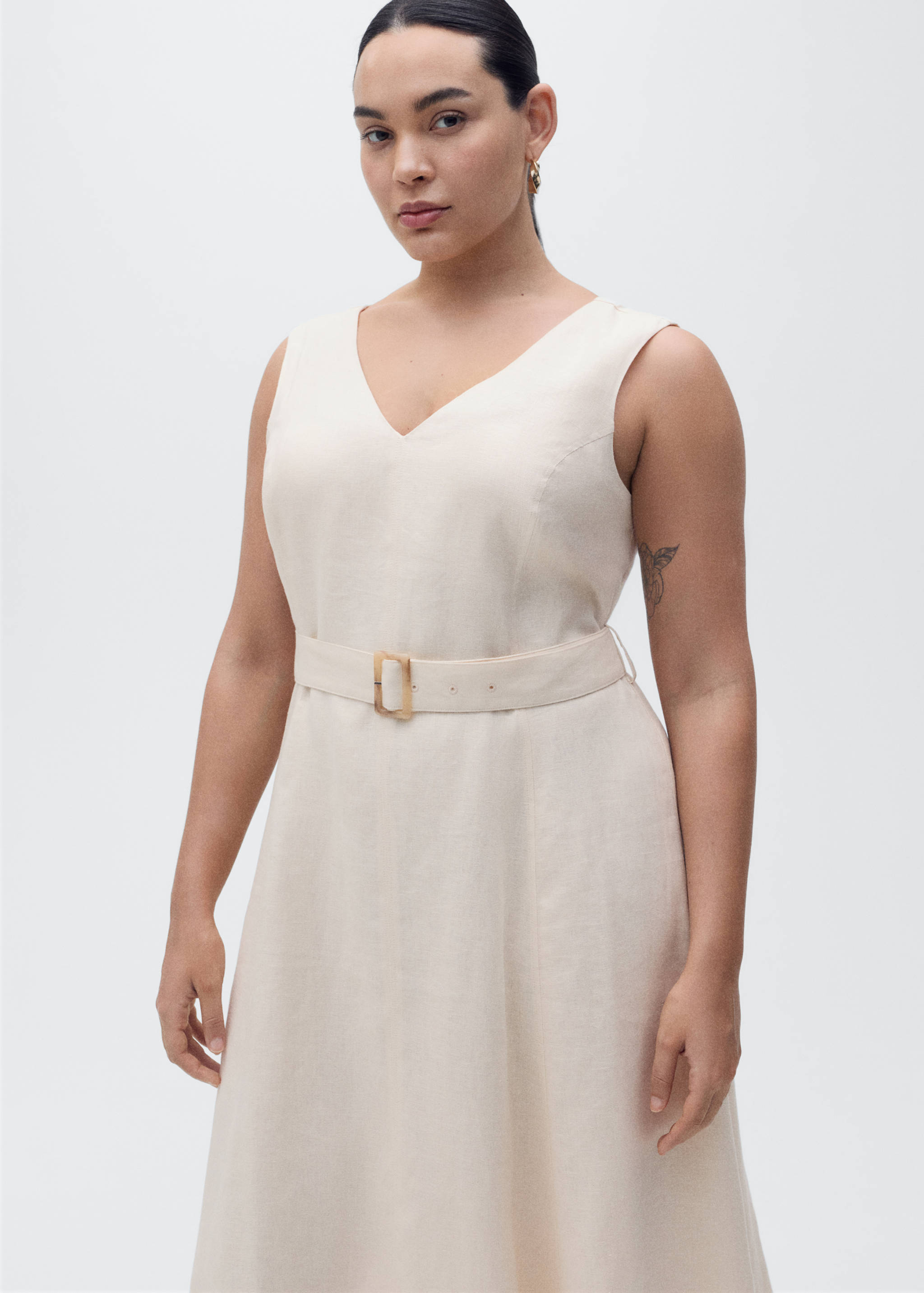 Belt linen dress - Details of the article 5