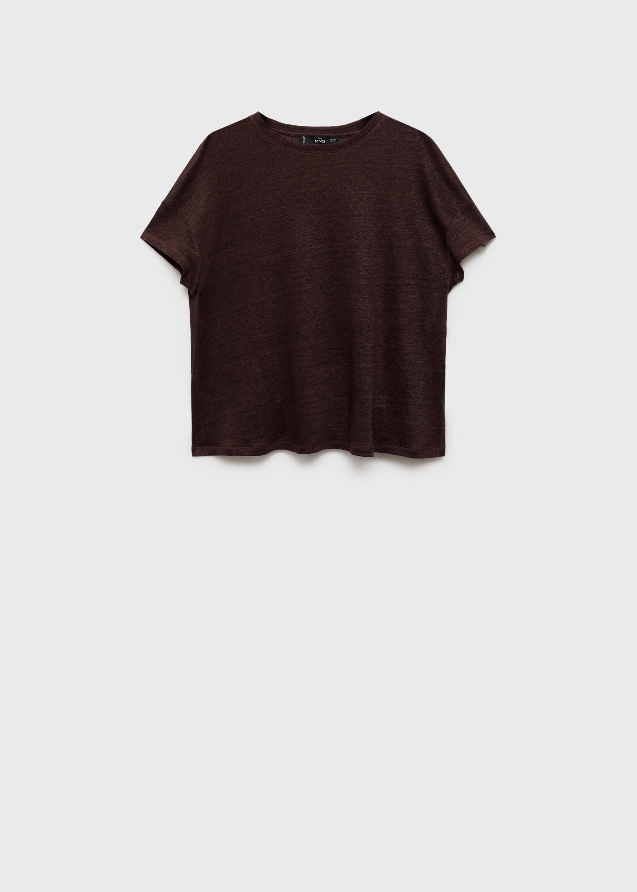 Short-sleeved linen t-shirt - Article without model