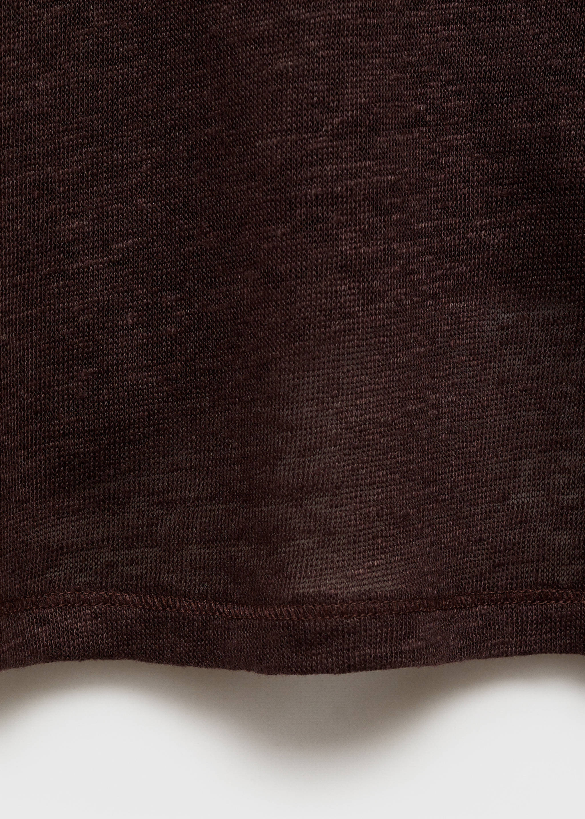 Short-sleeved linen t-shirt - Details of the article 0