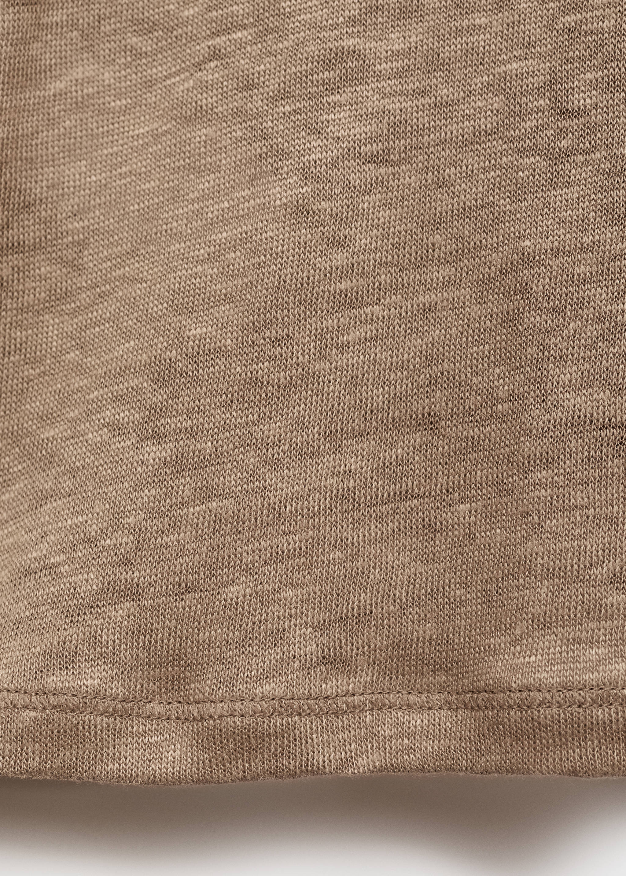 Short-sleeved linen t-shirt - Details of the article 0