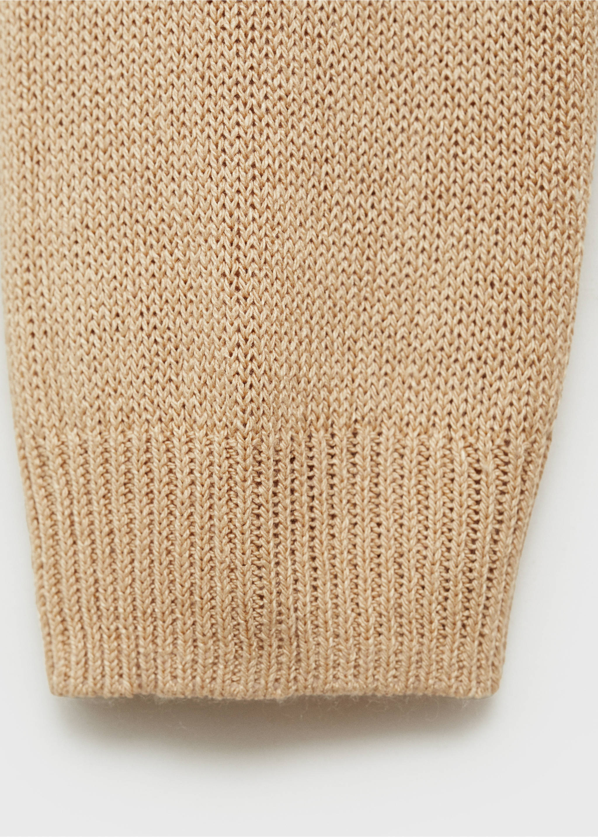Linen-blend boat-neck sweater - Details of the article 0, Medium Brown. Ref: 87057168-00.