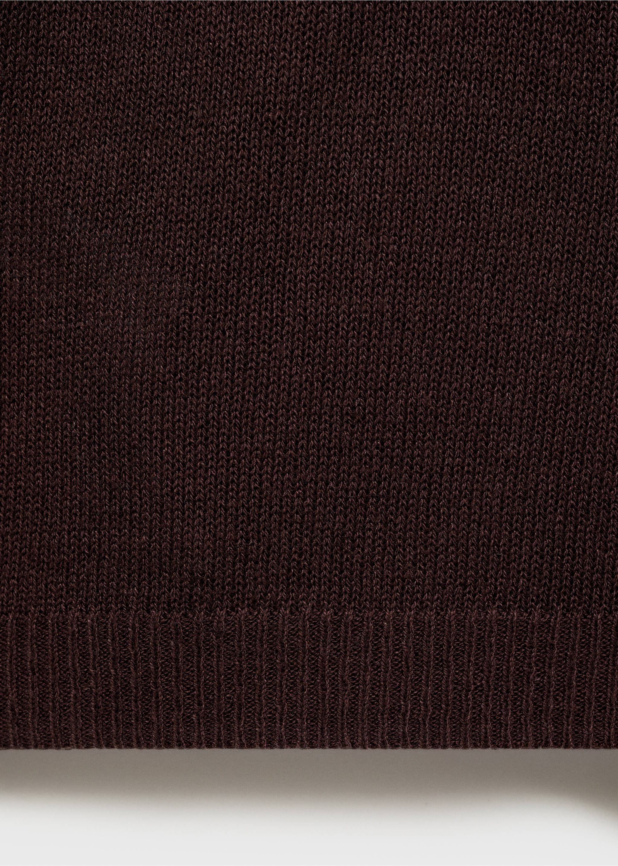 Linen-blend boat-neck sweater - Details of the article 0, Chocolate. Ref: 87057168-00.
