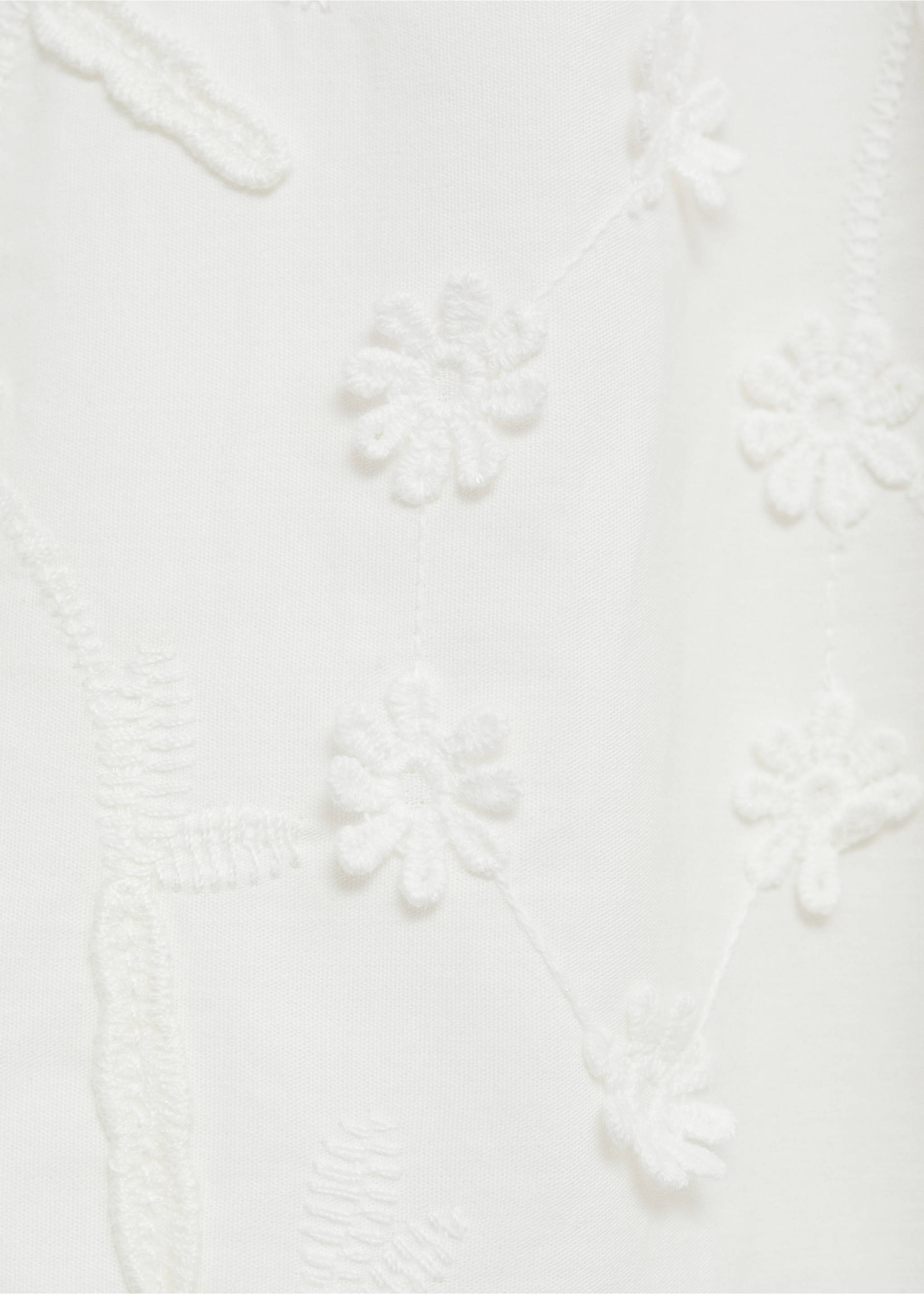 Kleid mit Blumenstickerei - Detail des Artikels 0, Weiß. Ref: 87057170-00.