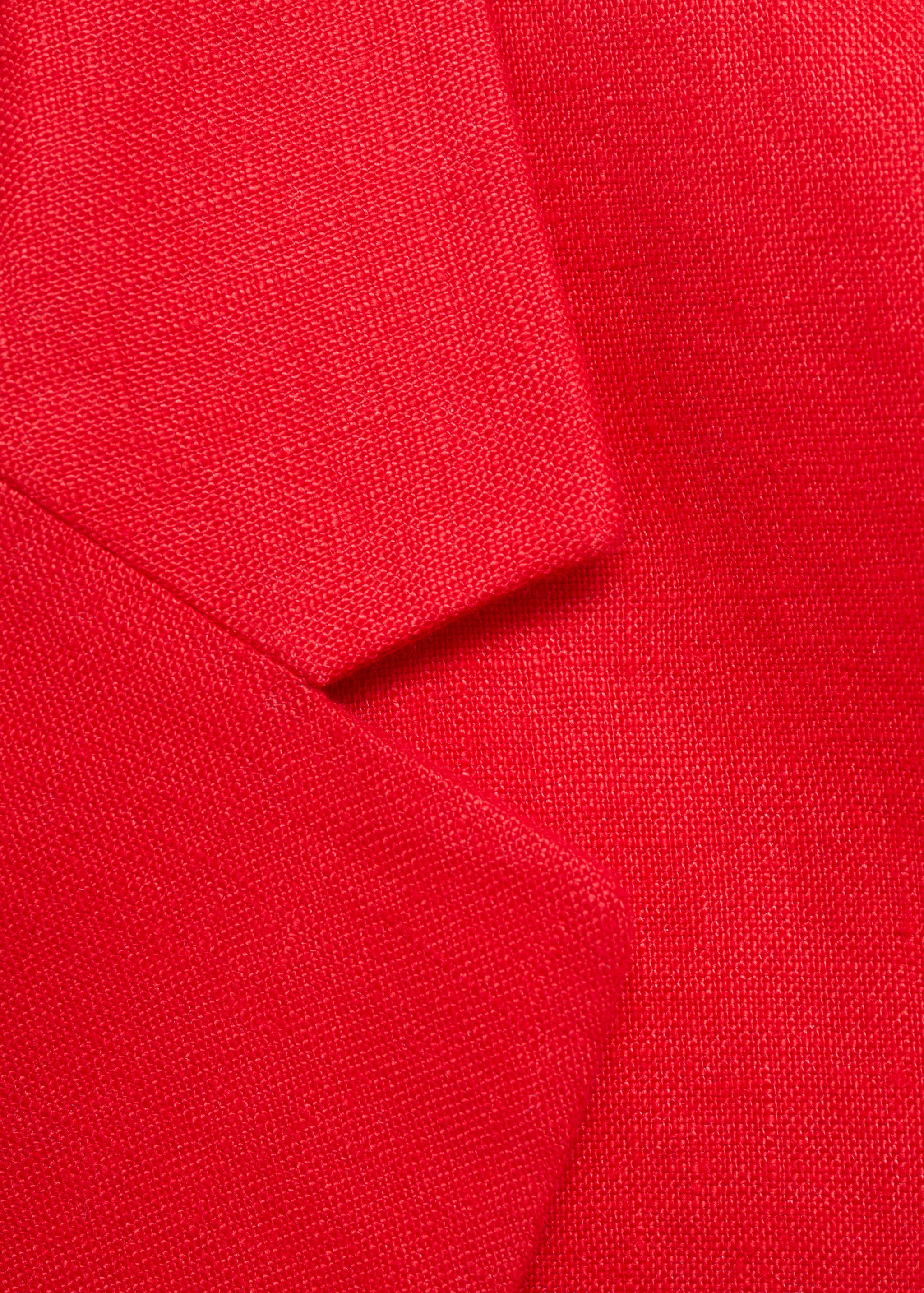 Double-breasted linen suit jacket - Details of the article 8