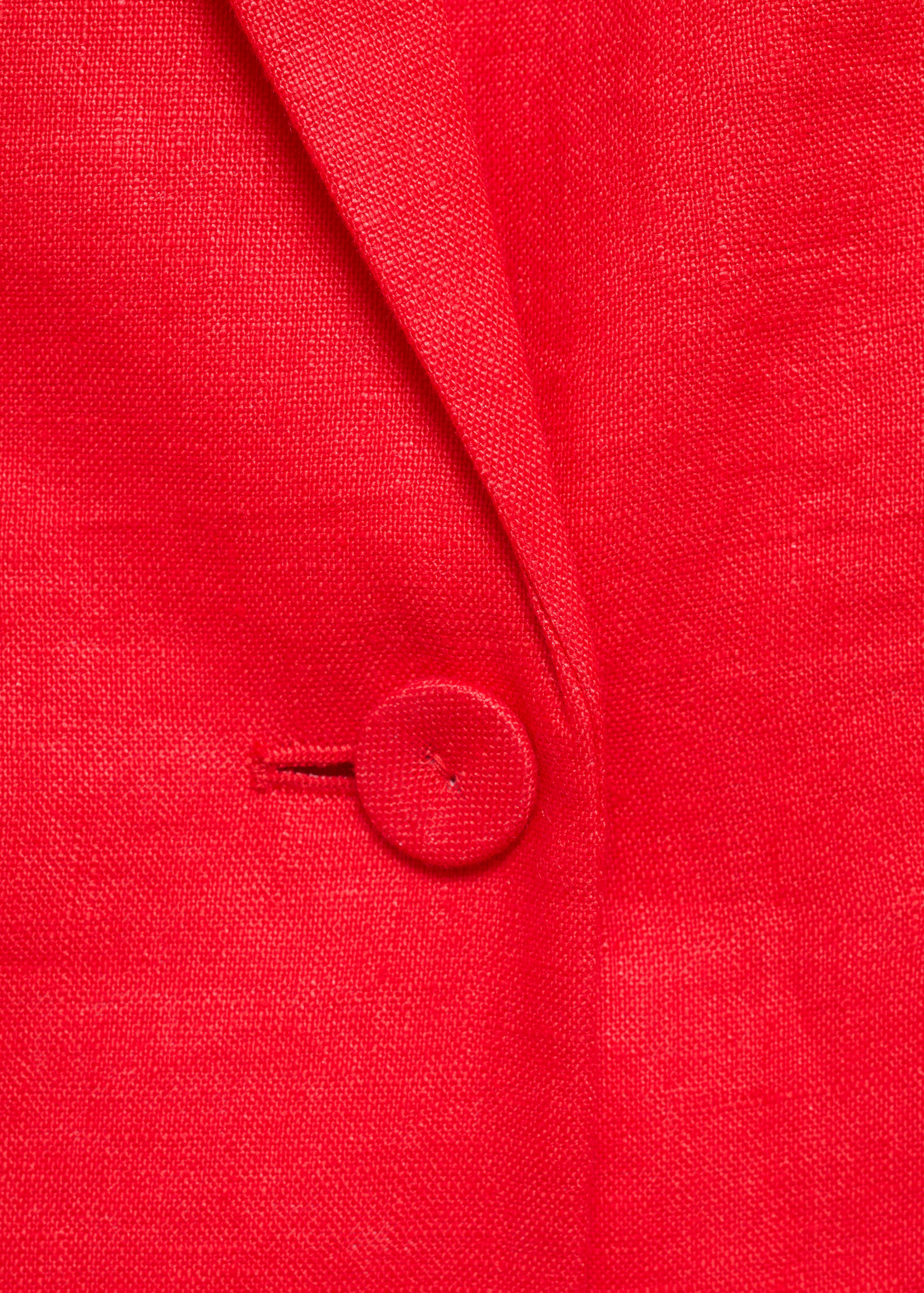 Double-breasted linen suit jacket - Details of the article 0
