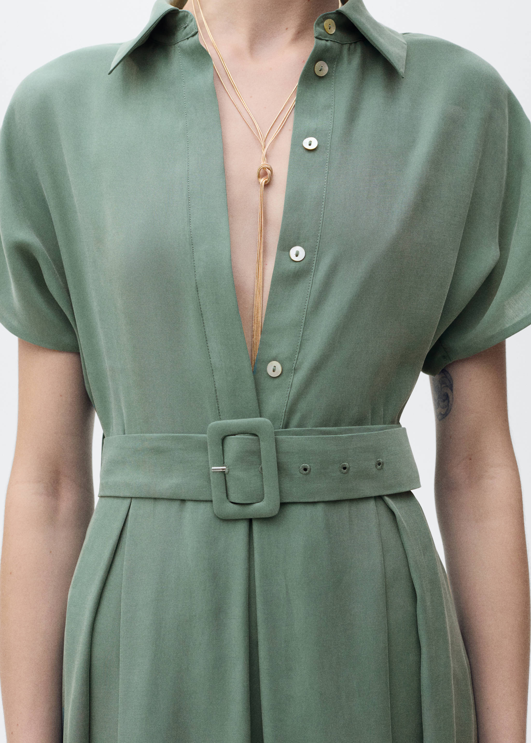 Robe midi évasée ceinture - Détail de l'article 3