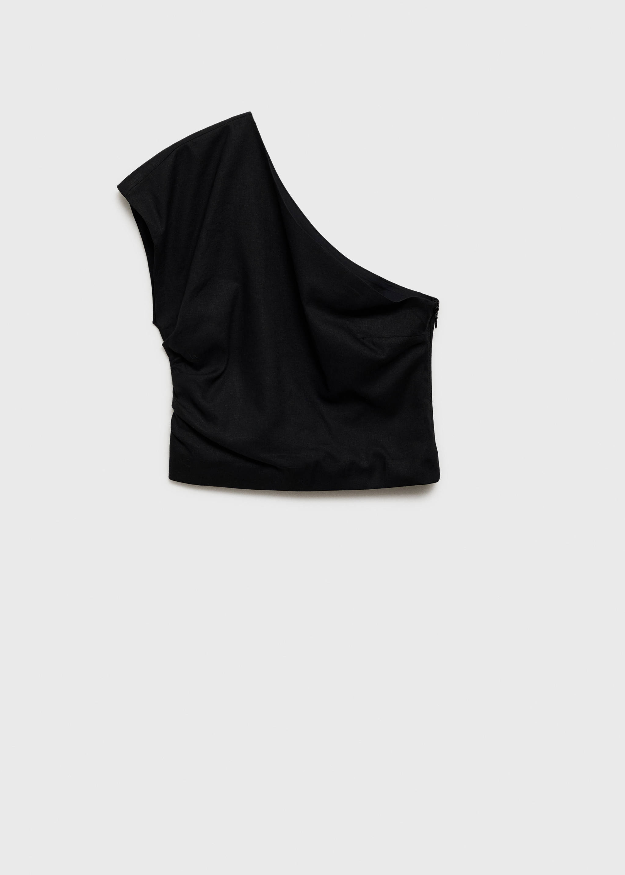 Asymmetrische linnen top - Artikel zonder model