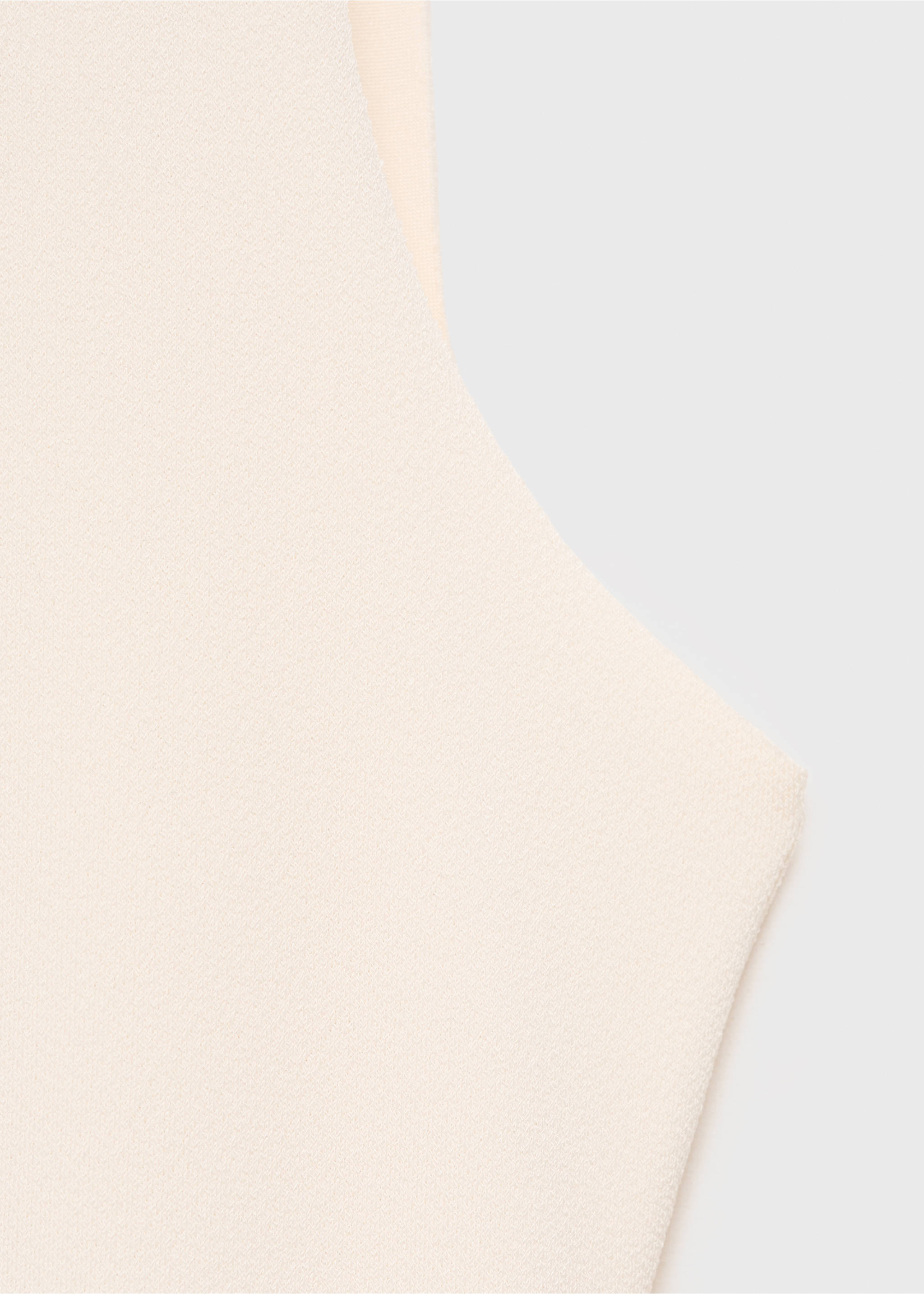 Boat-neck knitted dress - Details of the article 8, Ecru. Ref: 87057180-00.