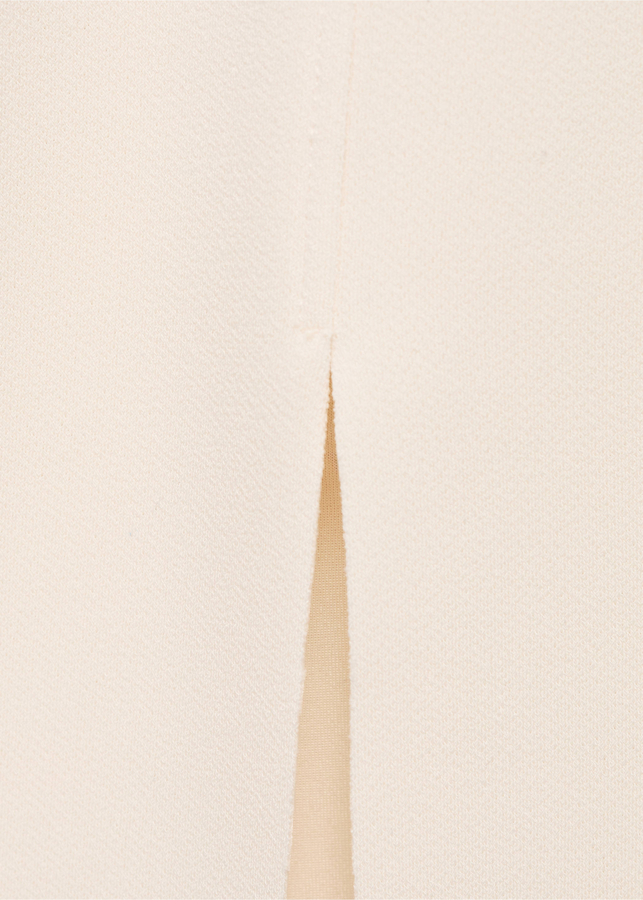 Boat-neck knitted dress - Details of the article 0, Ecru. Ref: 87057180-00.