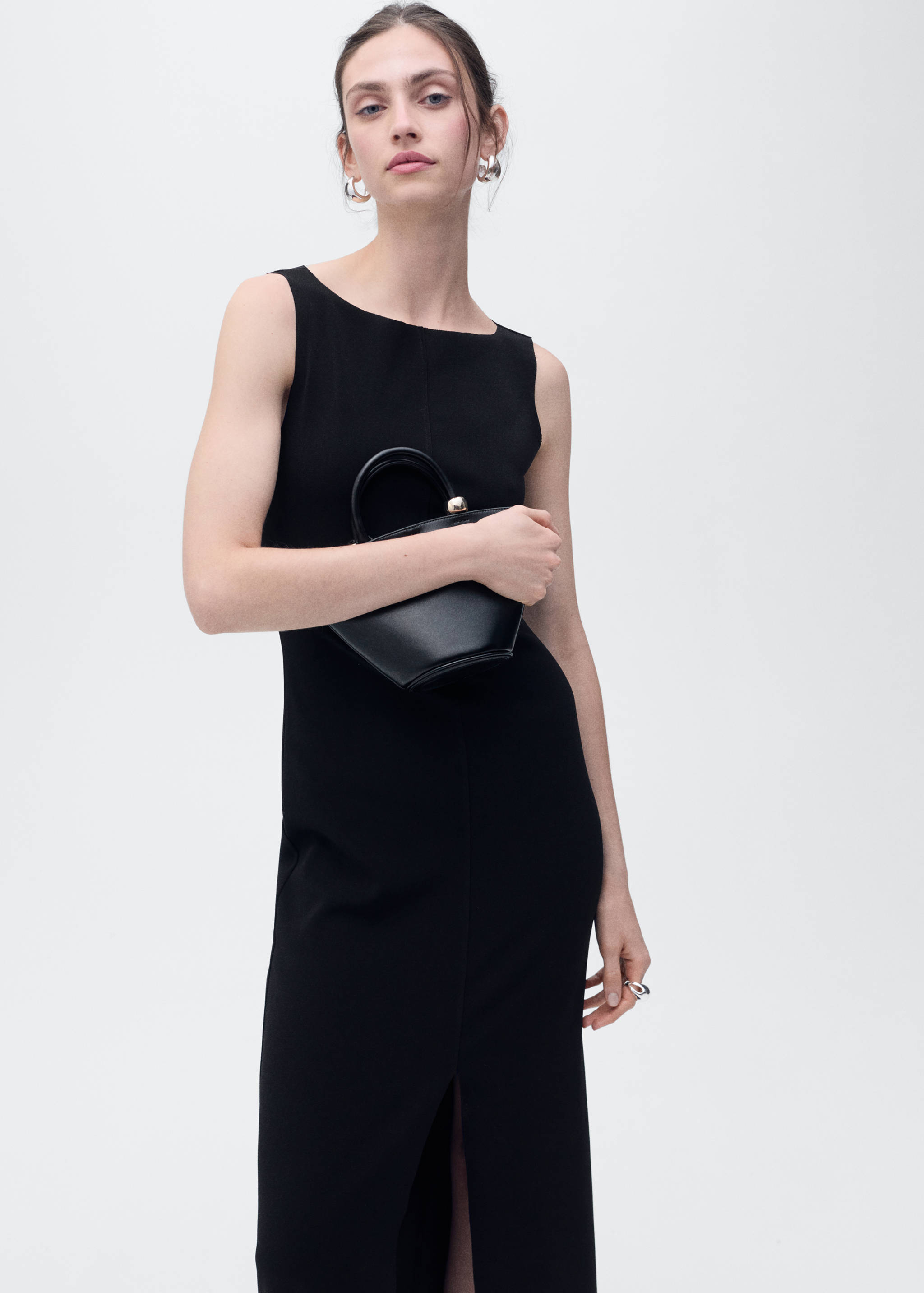 Boat-neck knitted dress - Medium plane