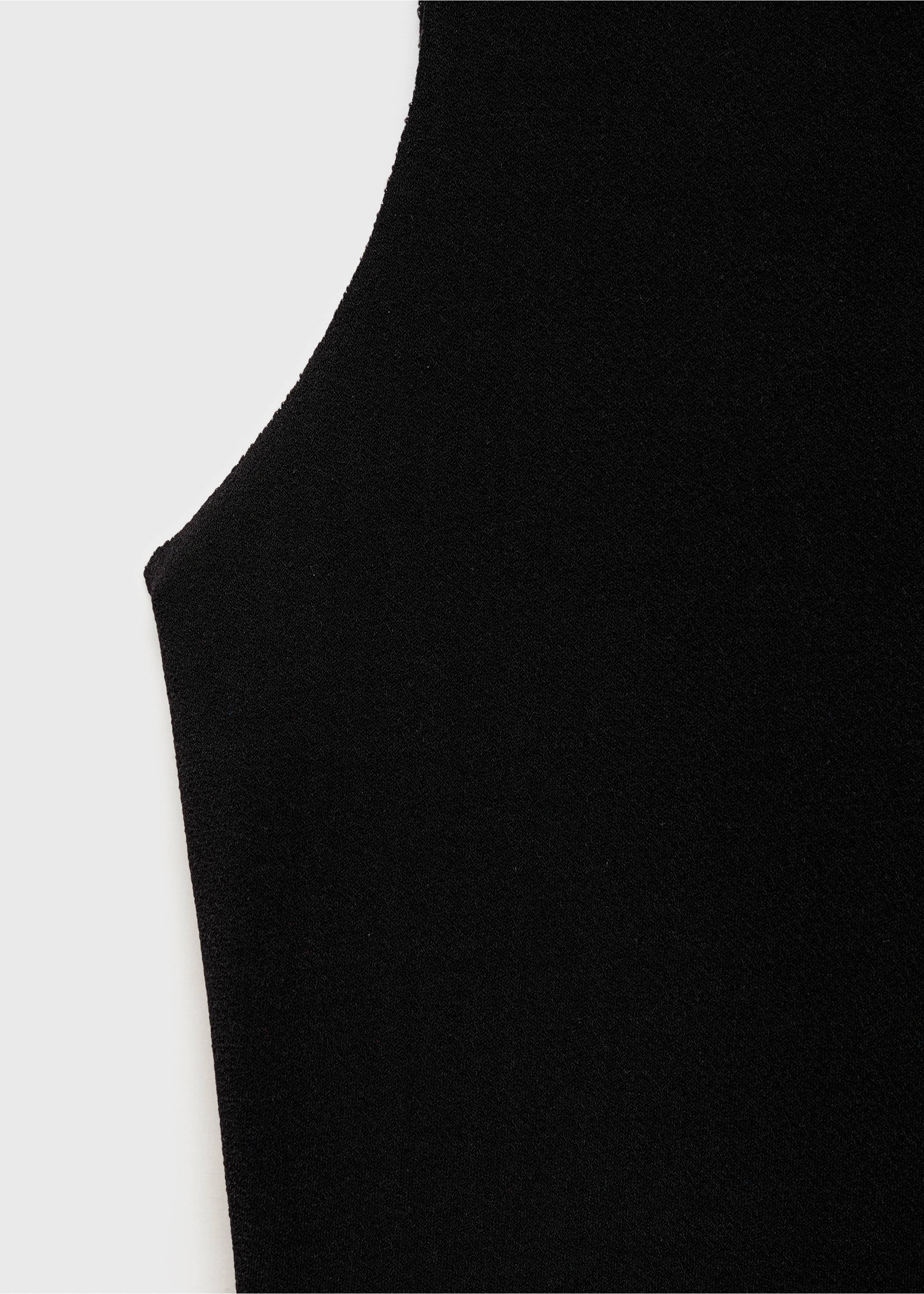 Boat-neck knitted dress - Details of the article 8, Black. Ref: 87057180-00.