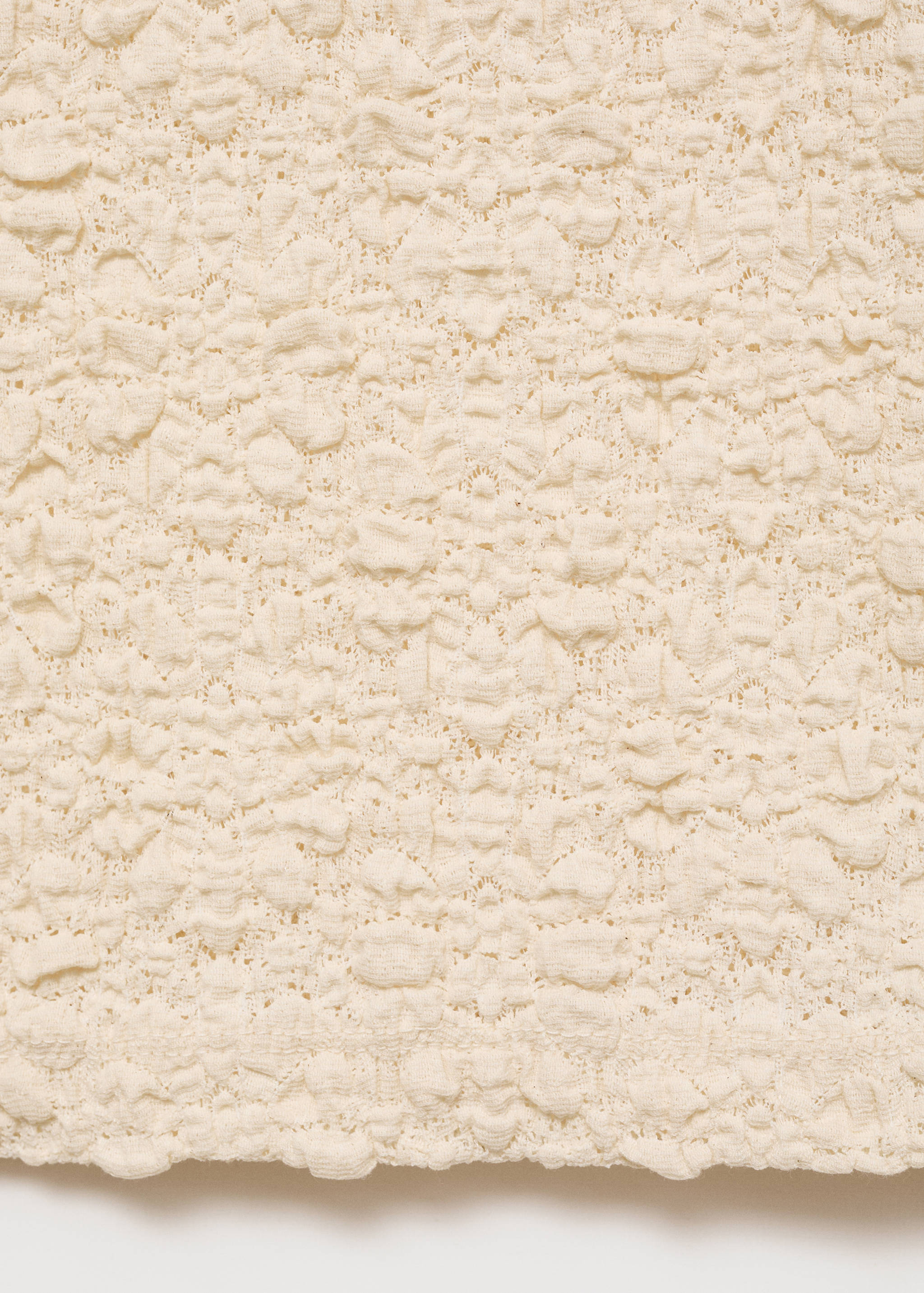 Textured cotton-blend t-shirt - Details of the article 0