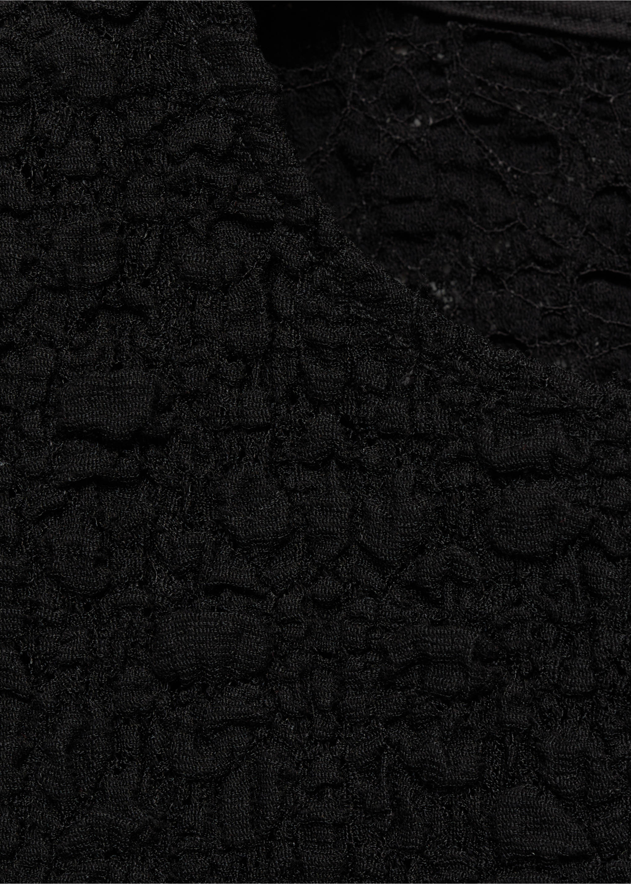 Tricou textură din amestec de bumbac - Detaliu al articolului 8, Negru. Ref: 87057181-00.