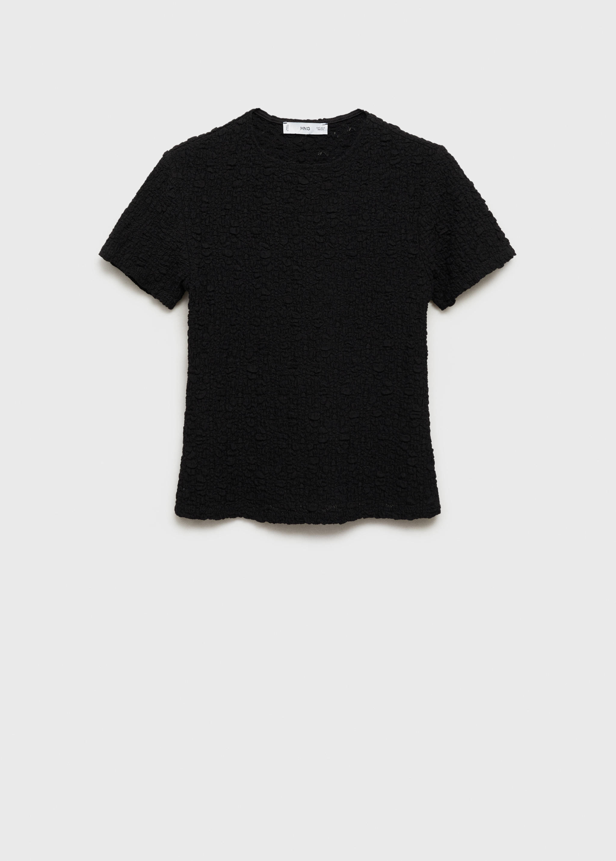Textured cotton-blend t-shirt - Article without model