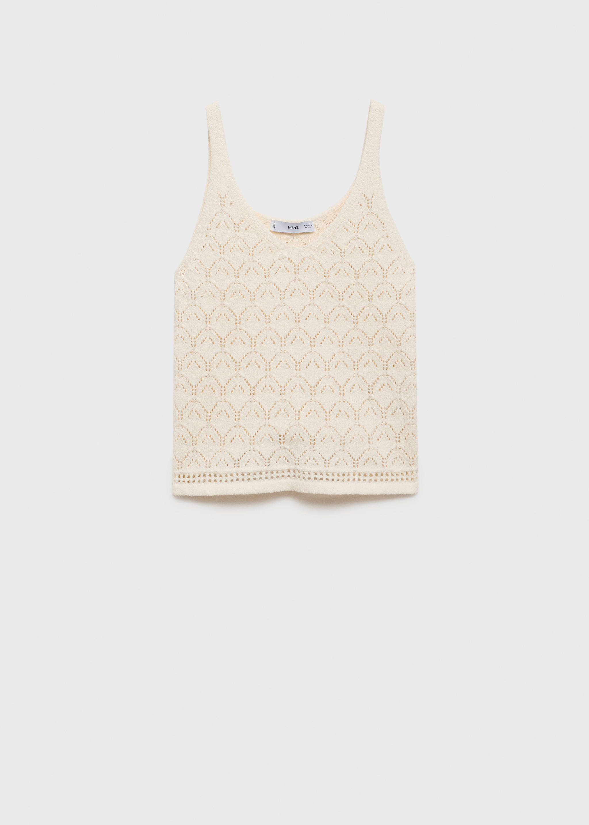 Openwork details knit top - Article without model