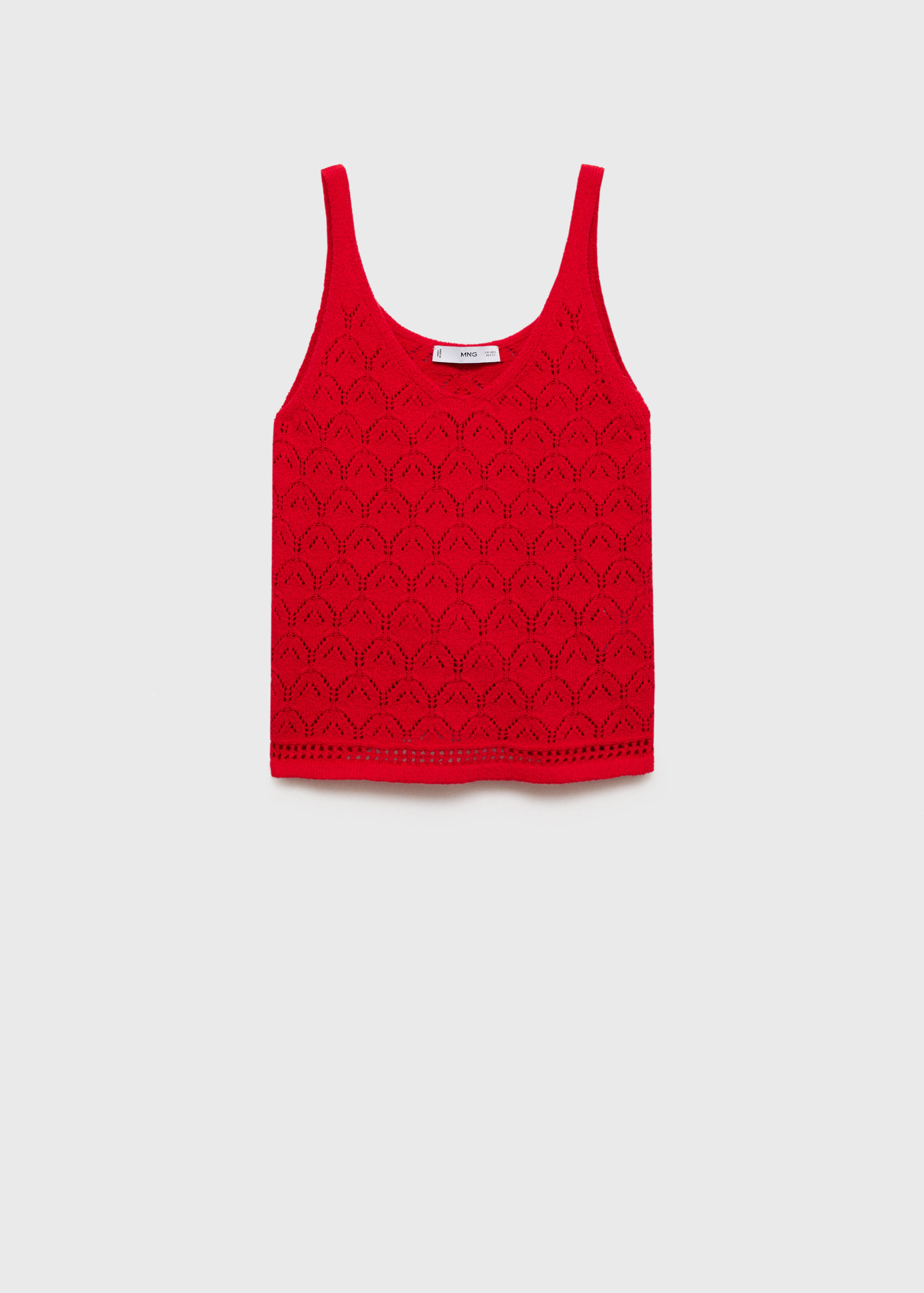 Knit top with lace accents - Article without model