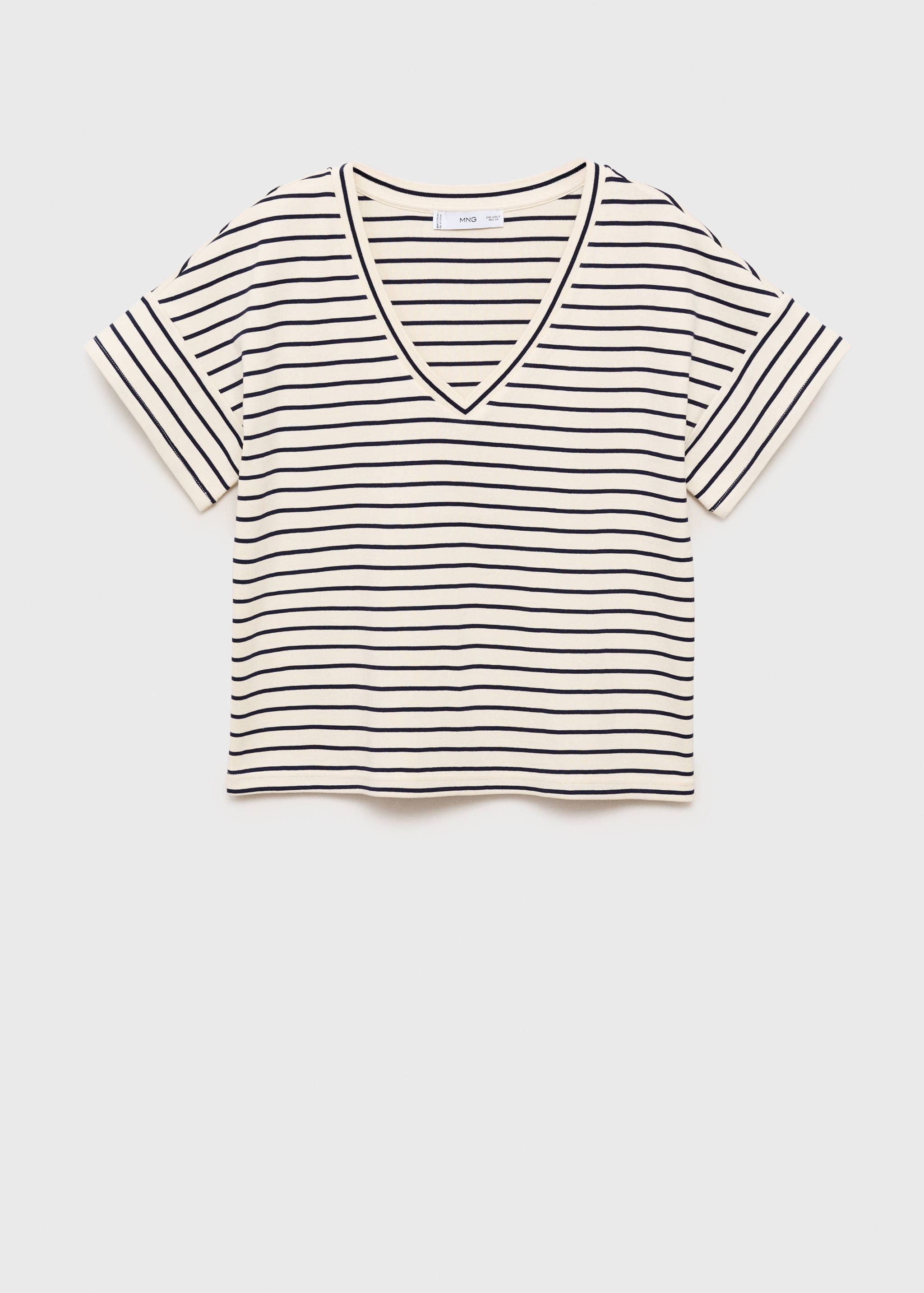 V-neck striped T-shirt - Article without model