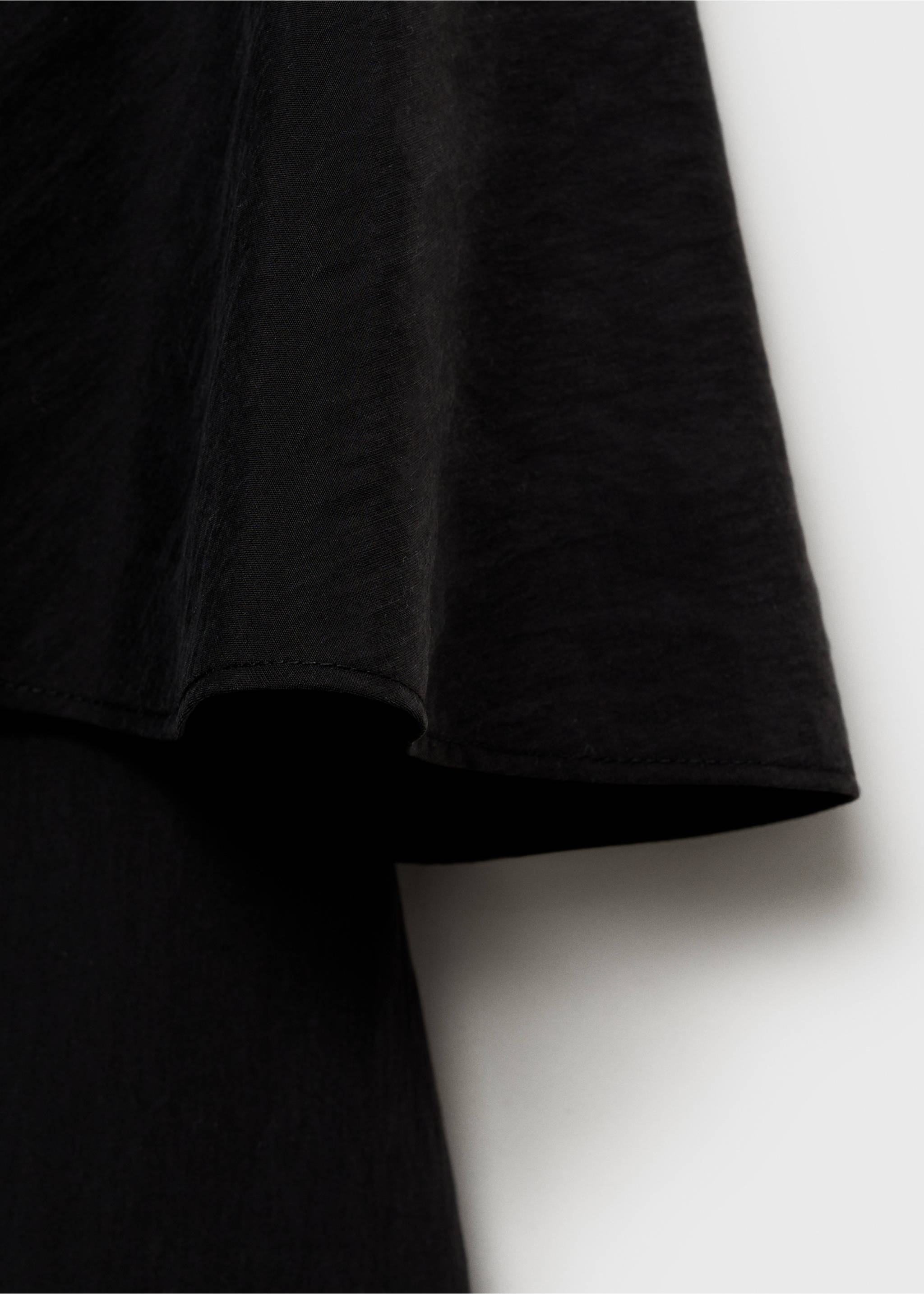 Lyocell dress with ruffles - Details of the article 8, Black. Ref: 87057186-00.