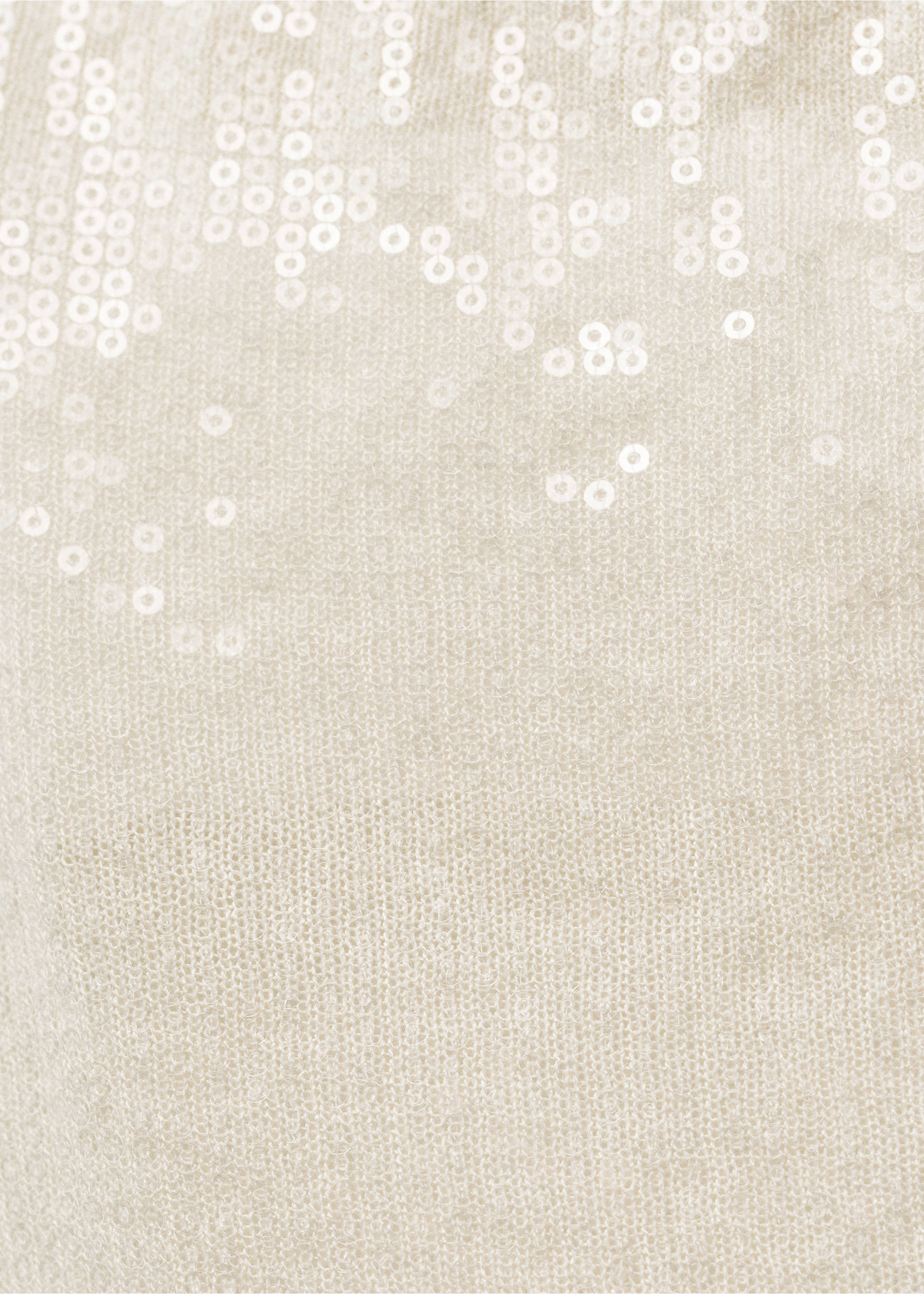 Falda punto lápiz lentejuelas - Detalle del artículo 8, Vainilla. Ref: 87057190-00.