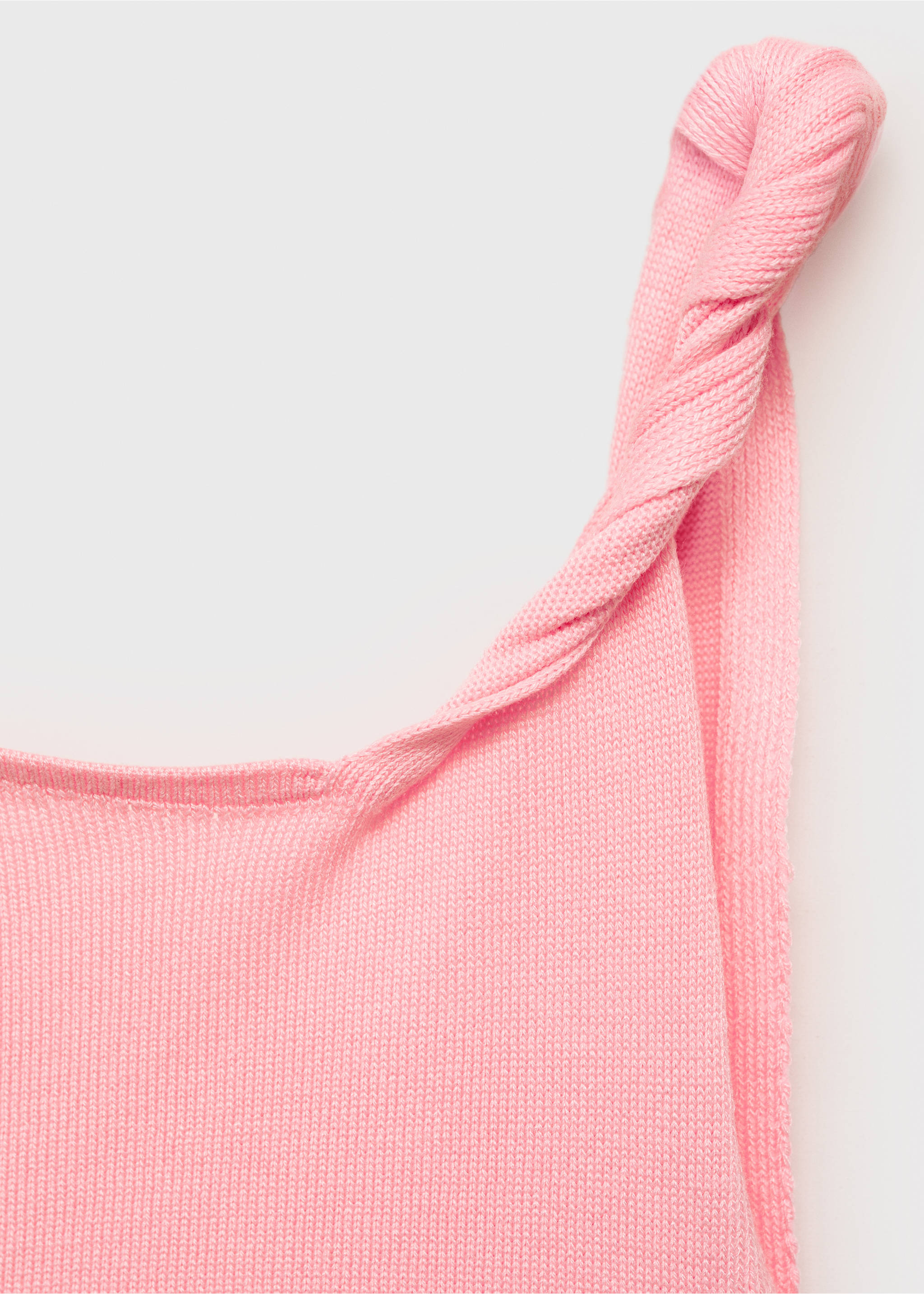 Asymmetrical fine-knit top - Details of the article 0, Fuchsia. Ref: 87057191-00.