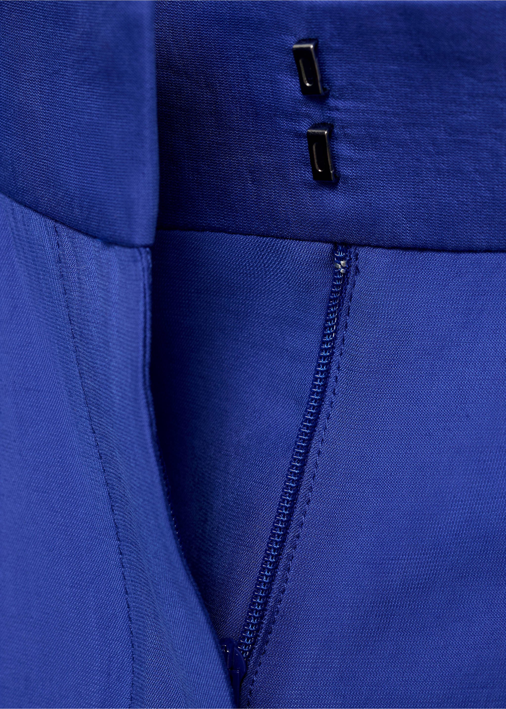 Wide leg pleated suit trousers - Details of the article 0, Blue. Ref: 87057194-00.